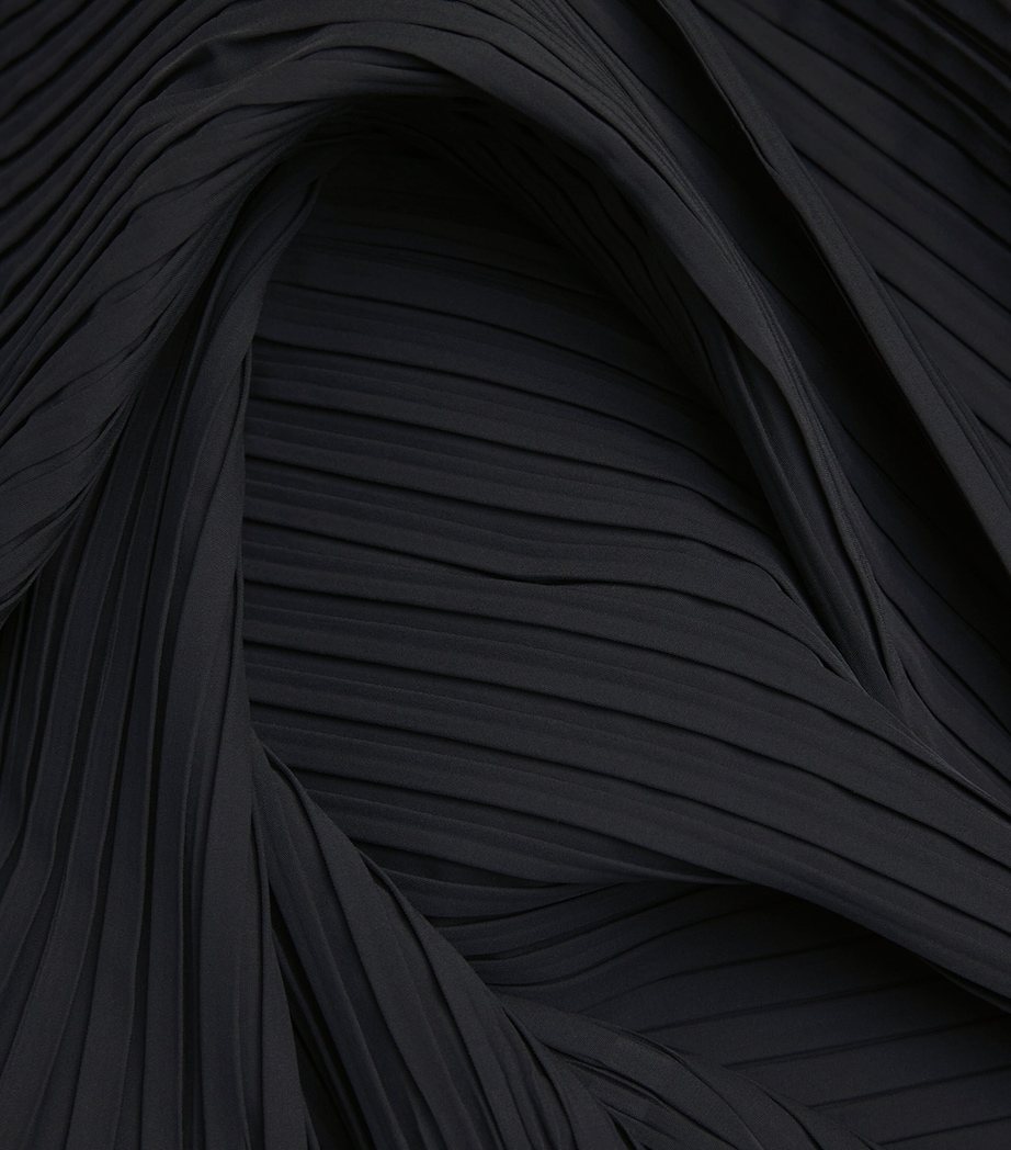 Fold Pleats Maxi Skirt BLACK Image 5