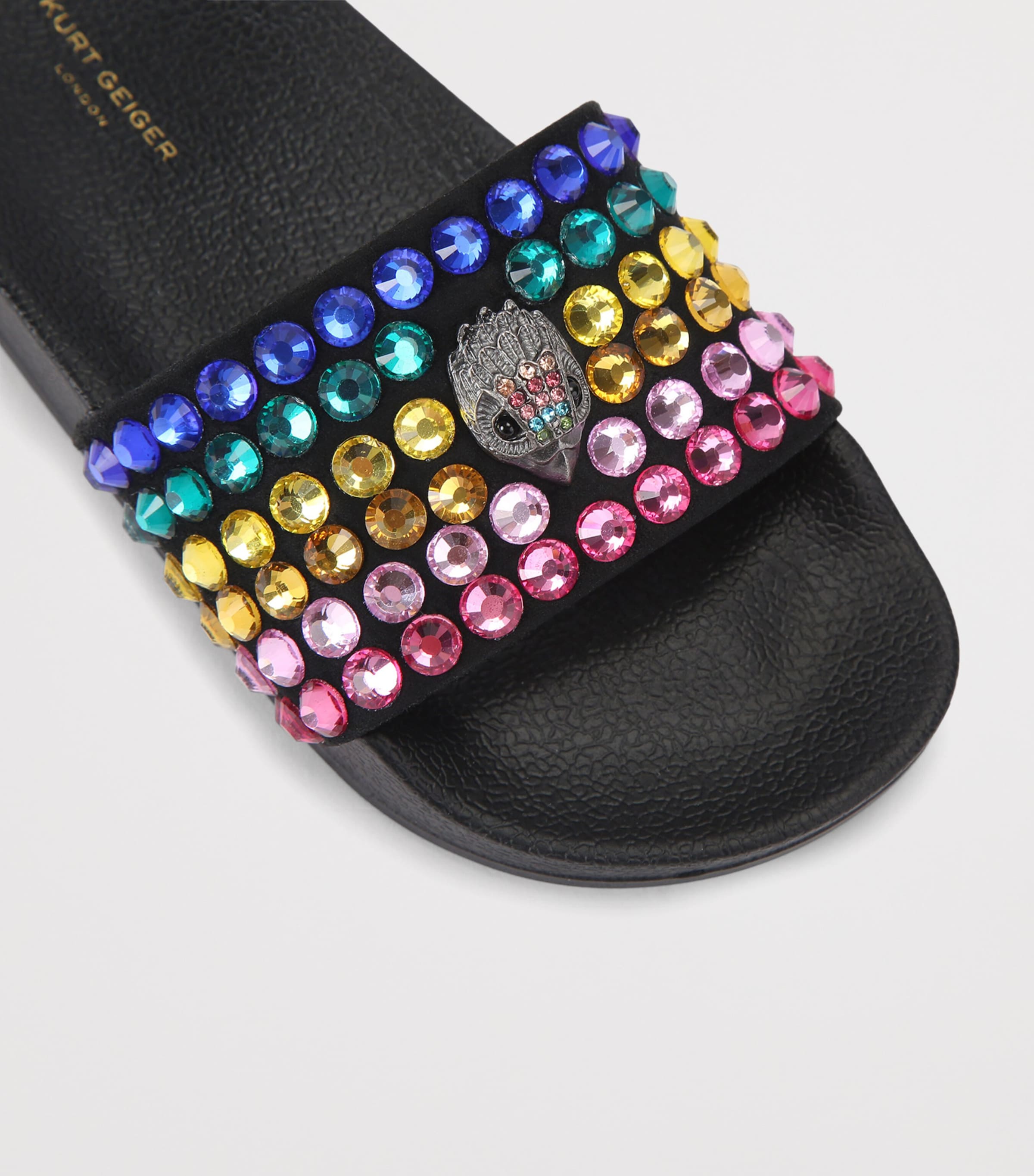Kurt Geiger London Mini Meena Eagle Slides Black/comb Image 2