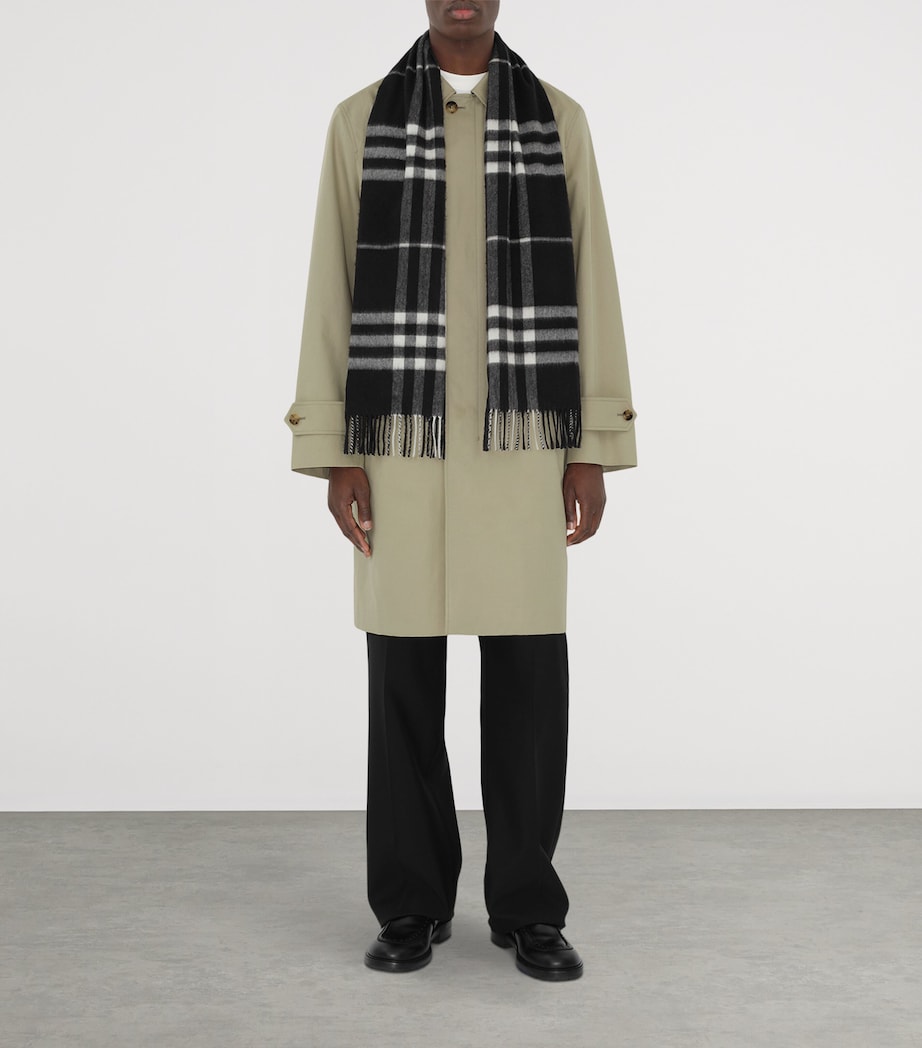 Cashmere Check Scarf BLACK/CALICO Image 4