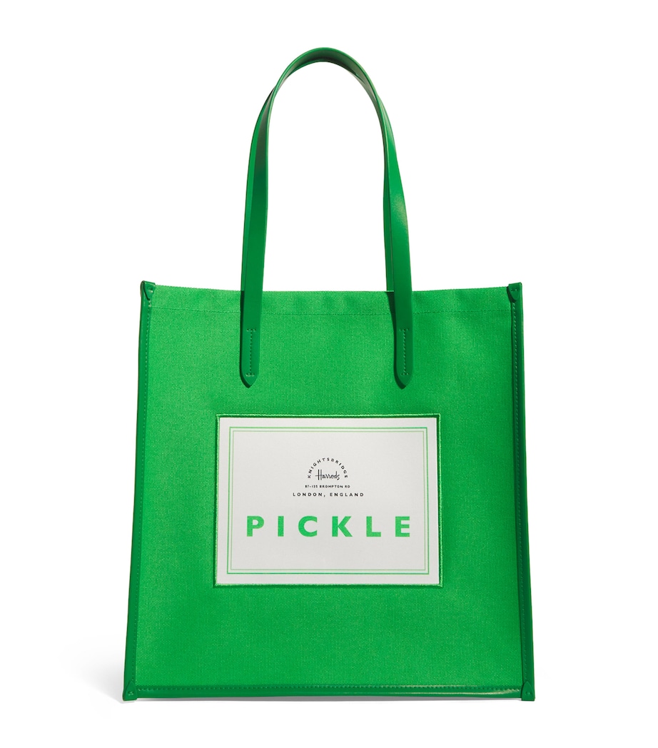 Cotton Pickles Condiments Shopper Bag GREEN Image 1