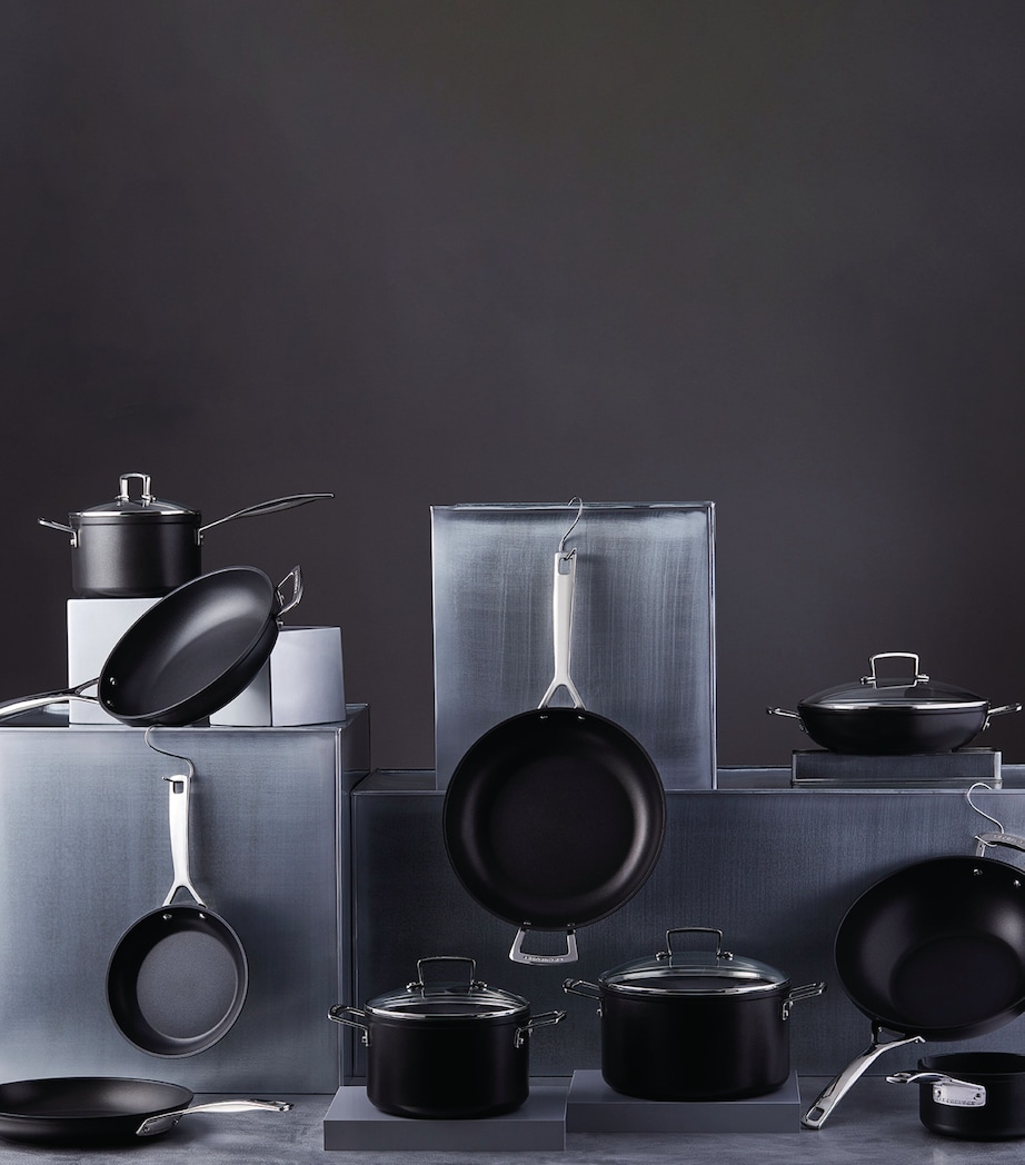 Toughened Non-Stick Pan (Set Of 3) BLACK Image 5