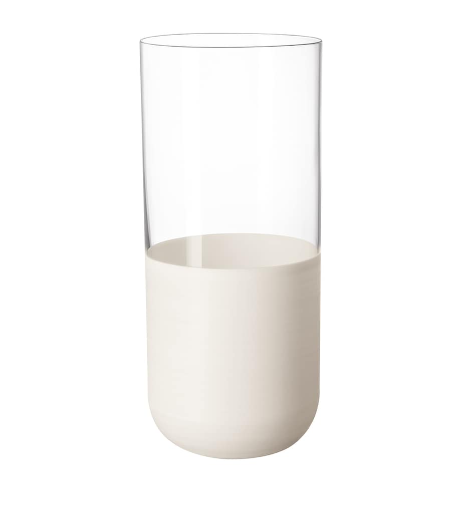 Set of 4 Manufacture Rock Blanc Long Drink Tumblers (430ml) WHITE Image 1