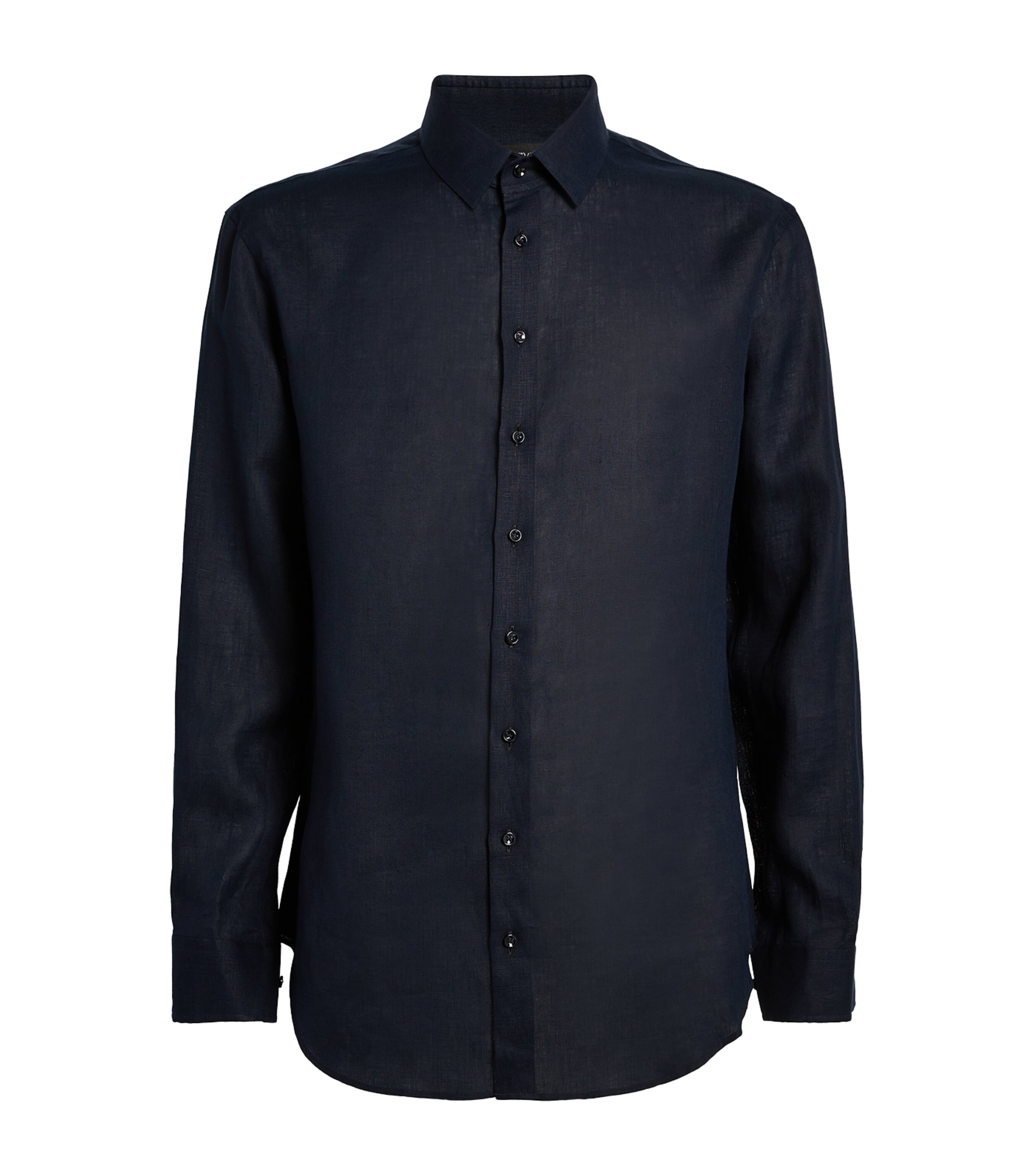 Giorgio Armani Cotton-blend Shirt In Blue