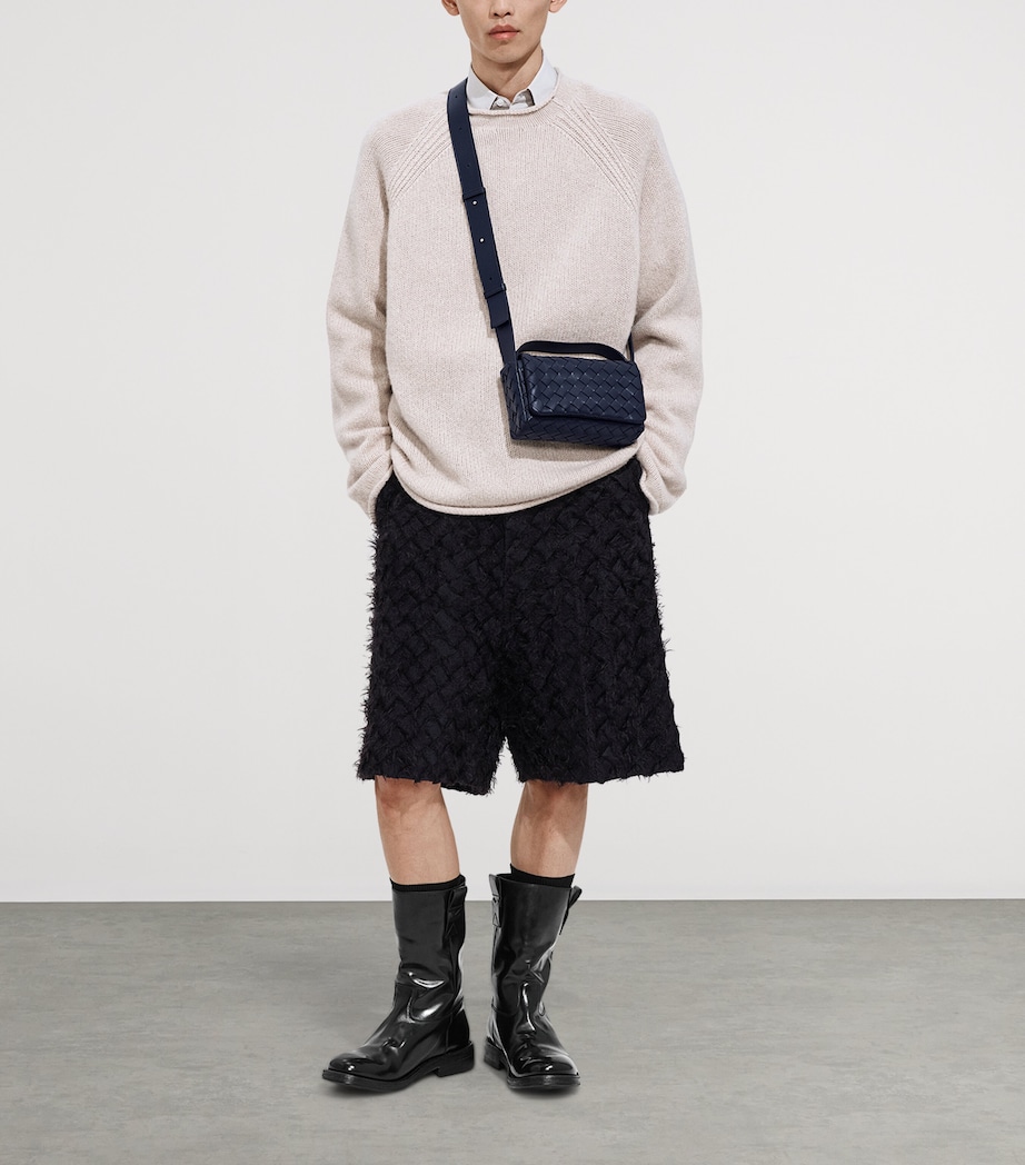 Bottega Veneta Mini Leather Intrecciato Flap Cross-Body Bag Image 2