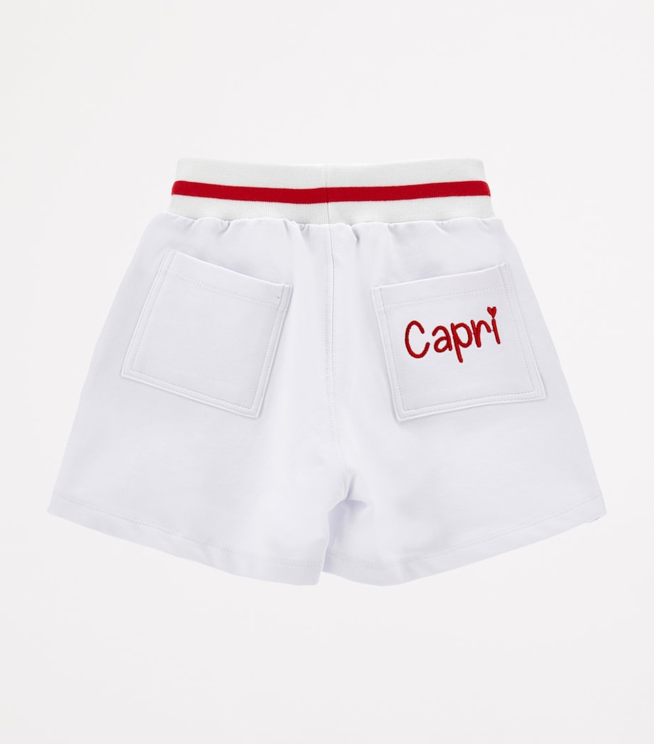 Cotton Leopard-Piped Shorts (2-13 Years) BIANCO Image 2