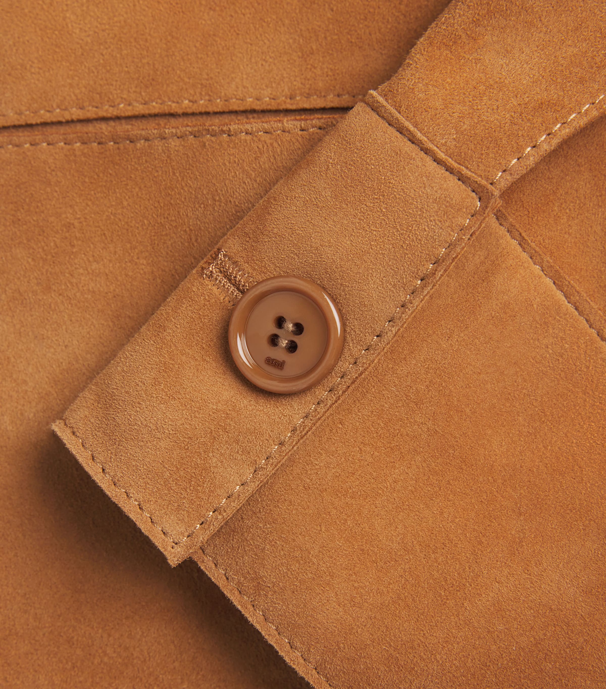Suede Overshirt 236 CARAMEL Image 5
