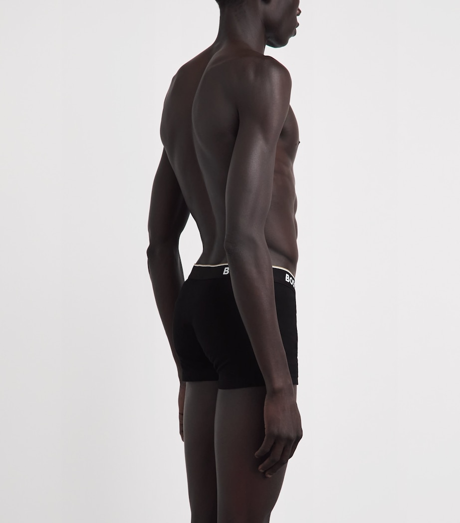 BOSS Mens Stretch-Cotton Power Trunks (Pack of 3) Dark Grey Image 3