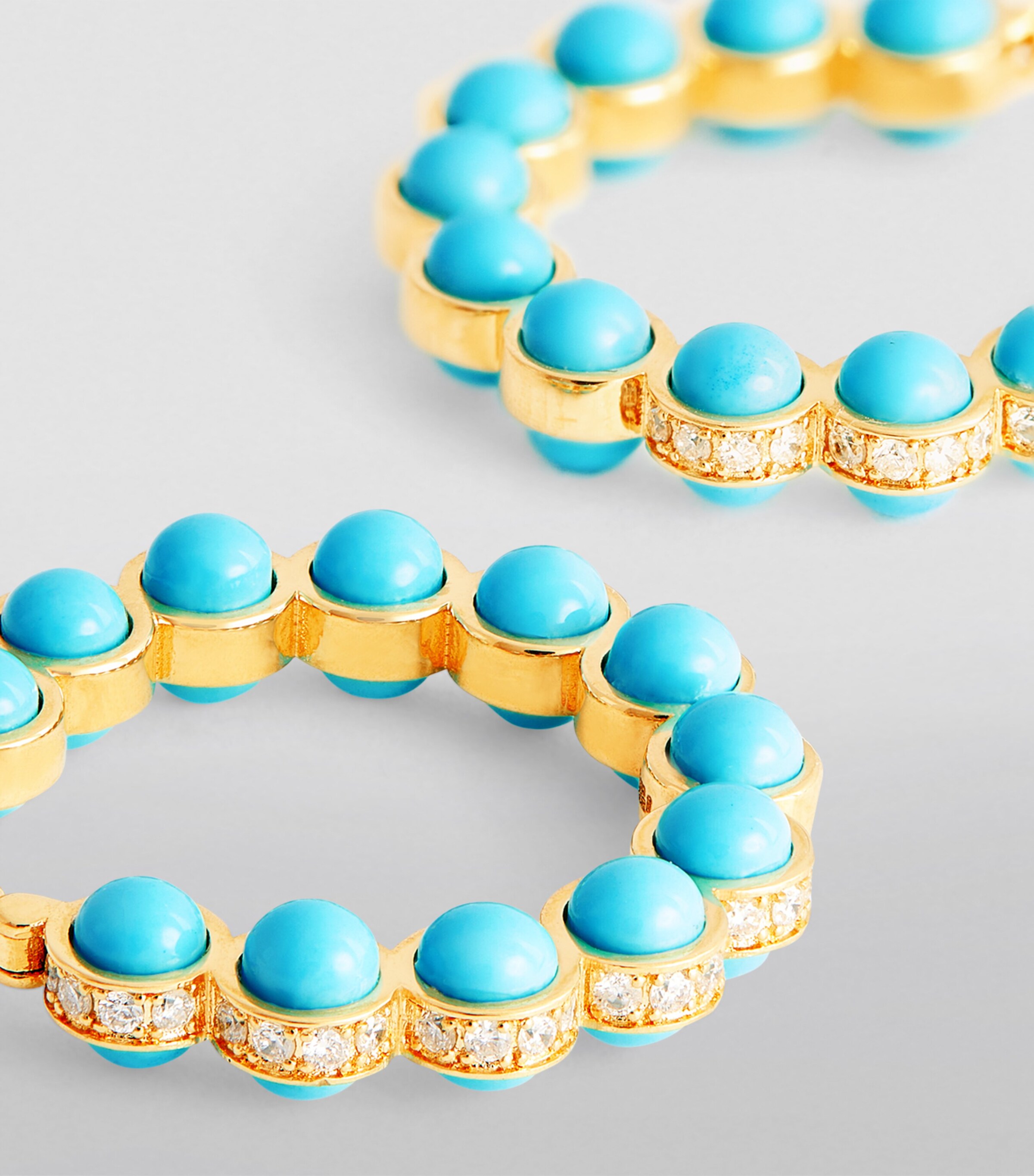 L'ATELIER NAWBAR Yellow Gold, Diamond and Enamel The Cobalt Hoop Earrings Yellow Gold Image 6