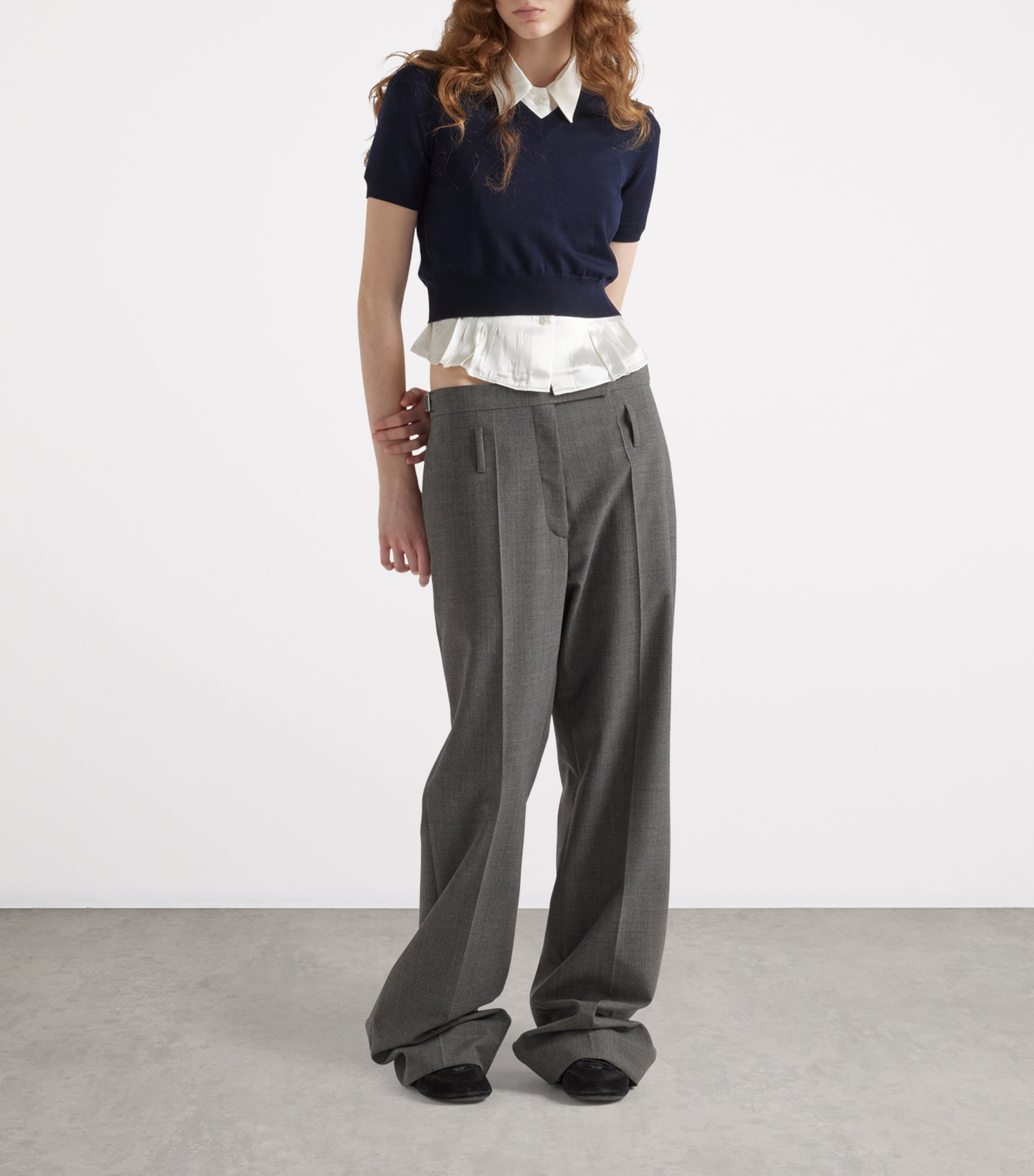 Technical Wool Tailored Trousers F0480 Image 2