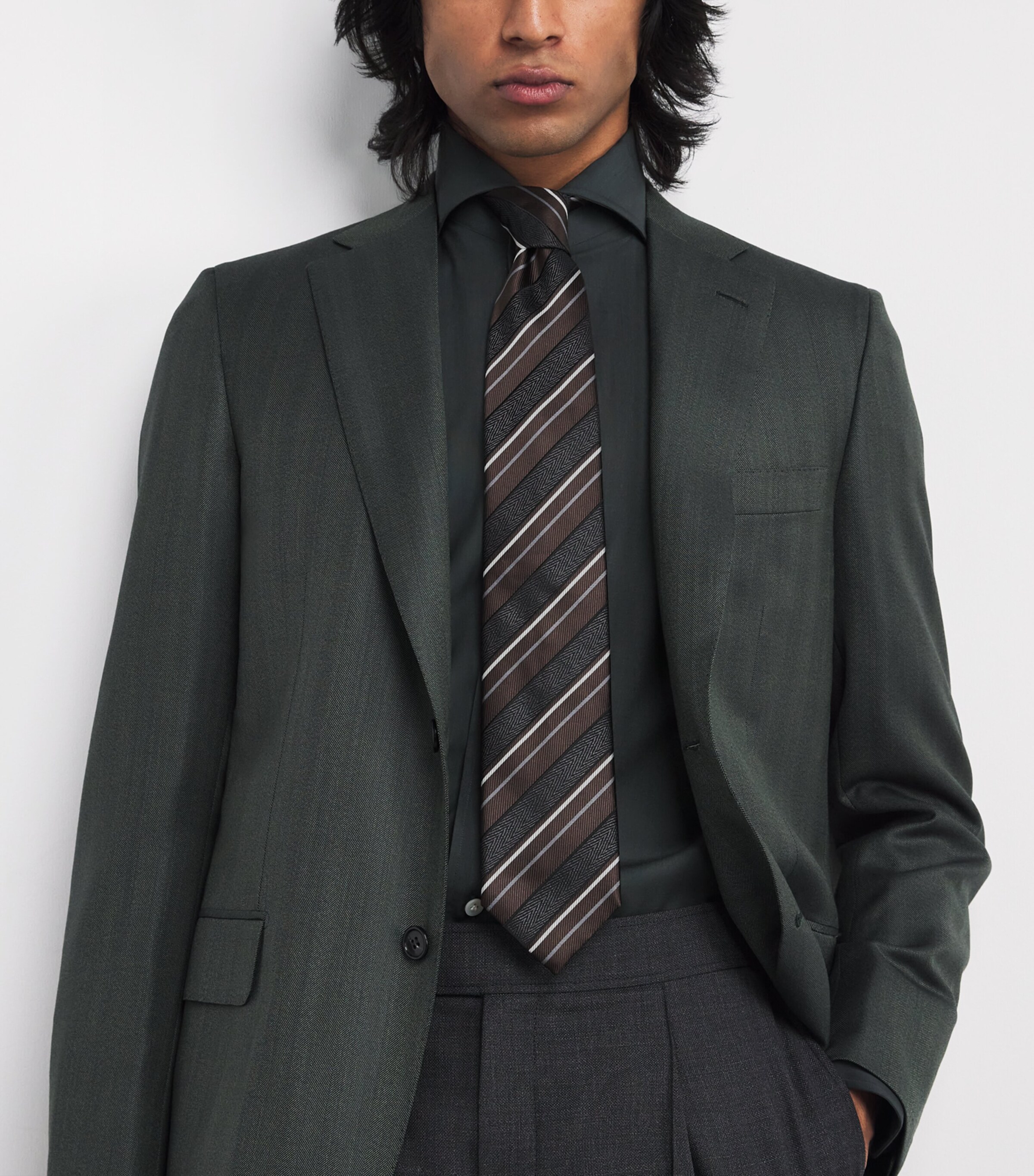 Silk-Cotton Stripe Tie 2011 Image 2