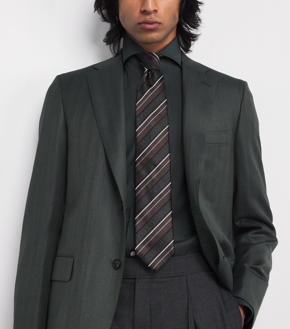 Silk-Cotton Stripe Tie 2011 Image 2