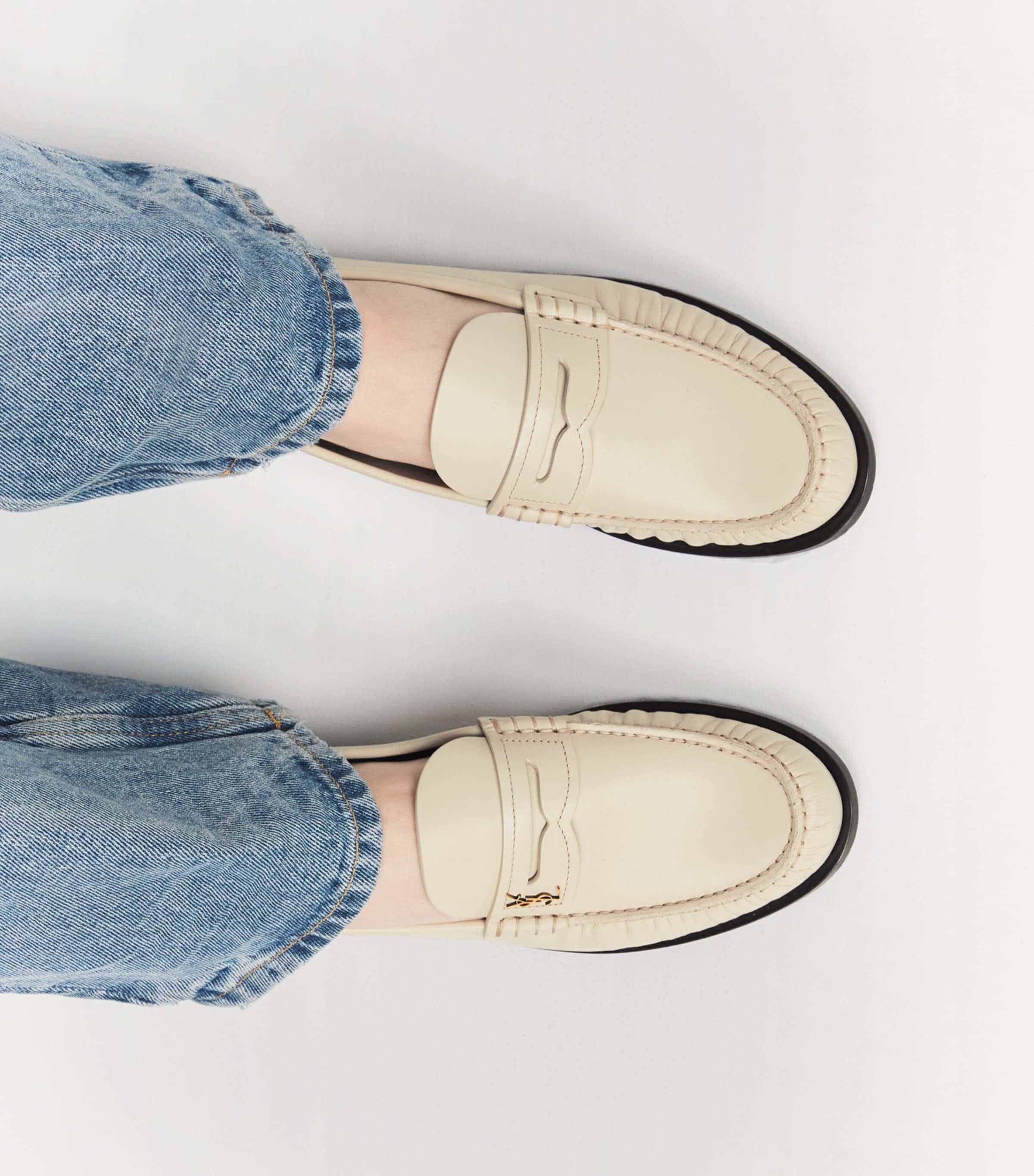 Saint Laurent Leather Laurent Loafers Image 4