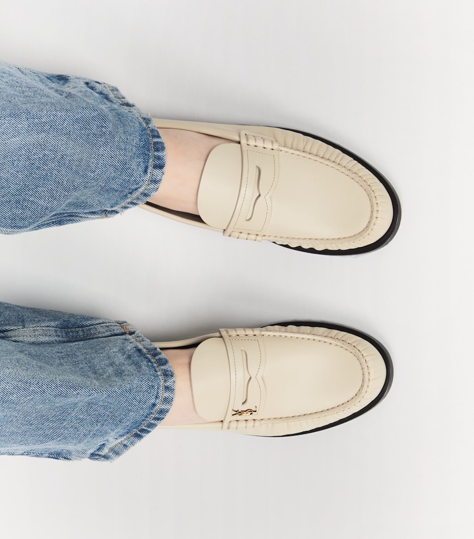 Saint Laurent Leather Laurent Loafers Image 4