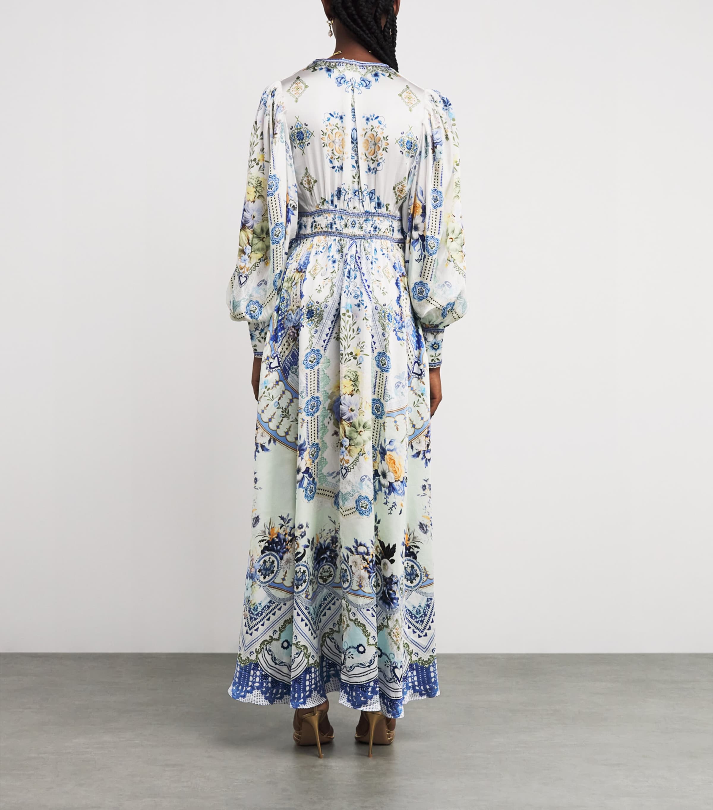 Silk Homespun Maxi Dress MY HOMESPUN HRT HMHR Image 3