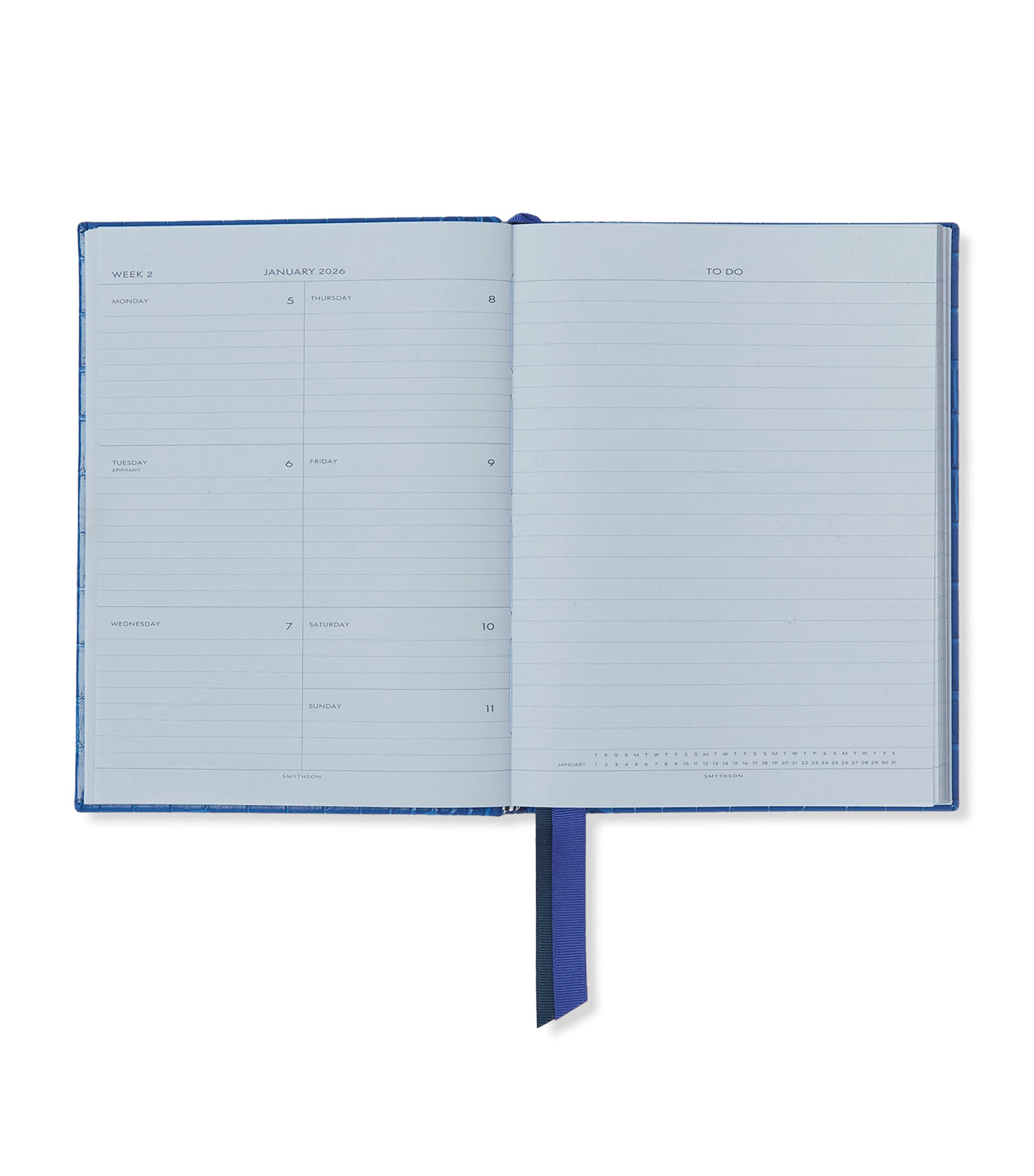 Mara Leather 2026 Soho Planner CERULEAN Image 2