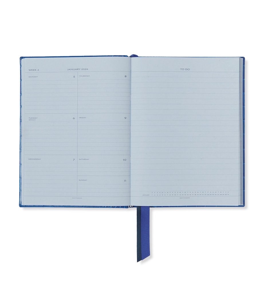 Mara Leather 2026 Soho Planner CERULEAN Image 2