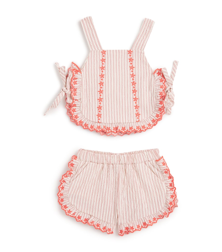 Stretch-Cotton Juria Top and Shorts Set (6-36 Months) RED Image 1