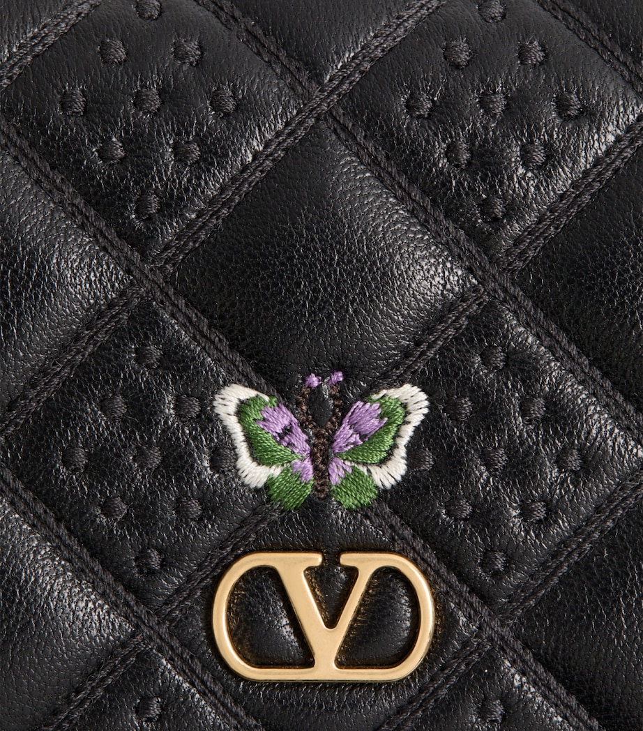 Valentino Garavani Leather Flutterby Flap French Wallet Image 5