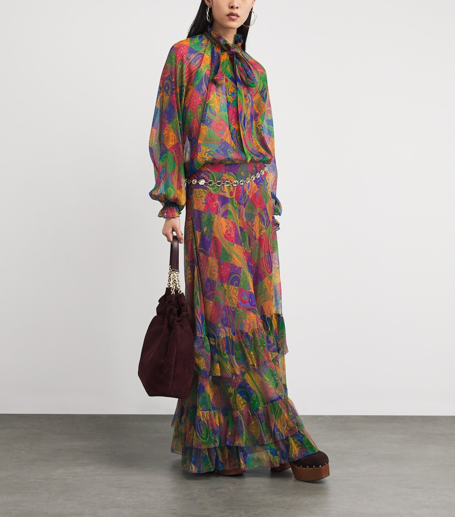 Silk Paisley Blouse X0854 Image 2