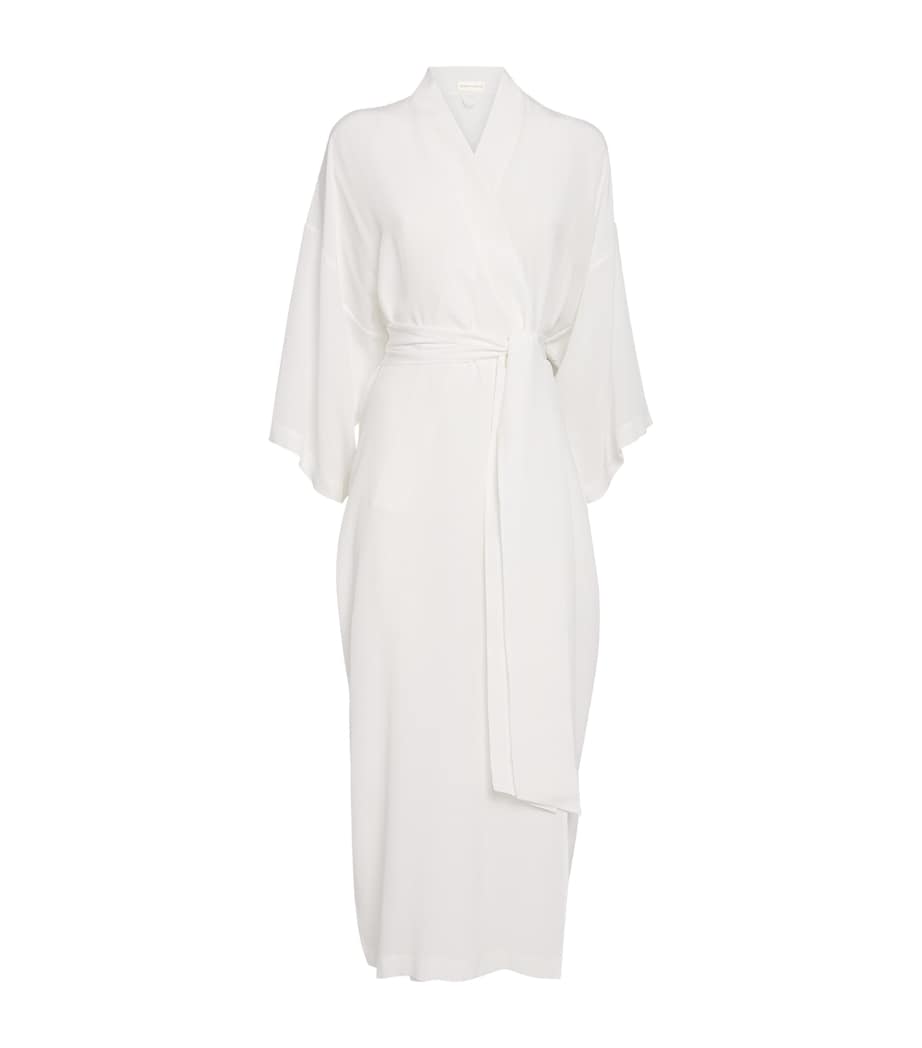 Silk Queenie Long Robe IVORY Image 1