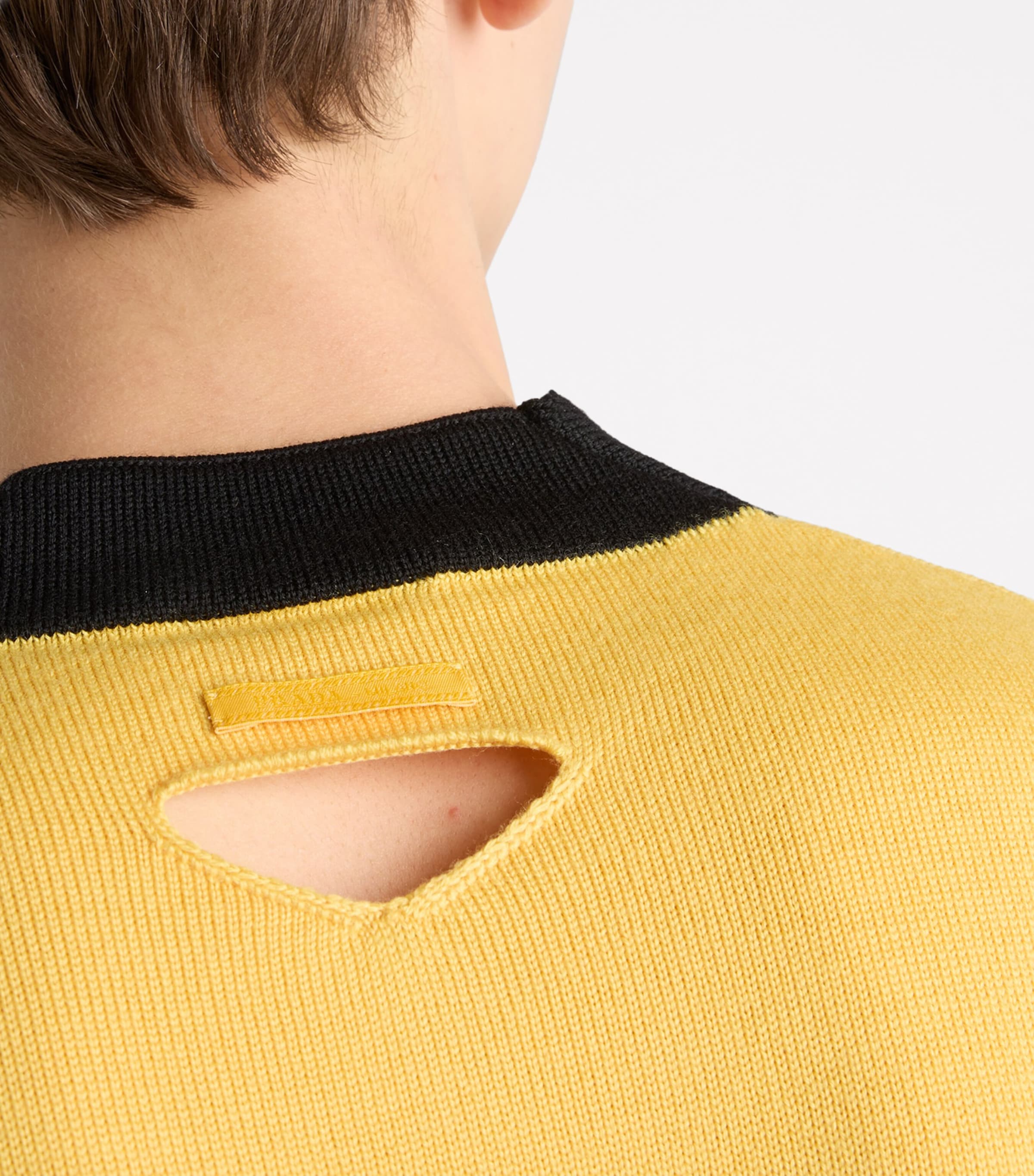 Wool Long-Sleeve Polo Shirt F0C5K Image 4