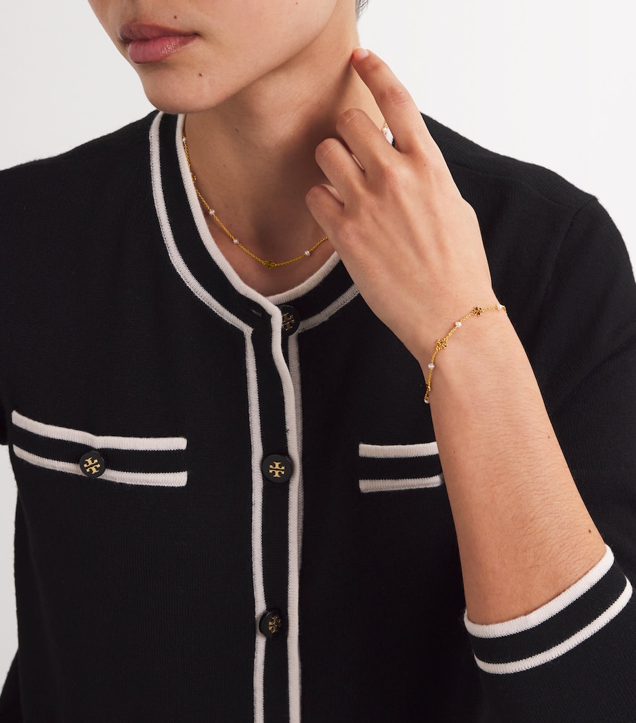 Kira Pearl Chain Bracelet TORY GOLD / PEARL Image 5