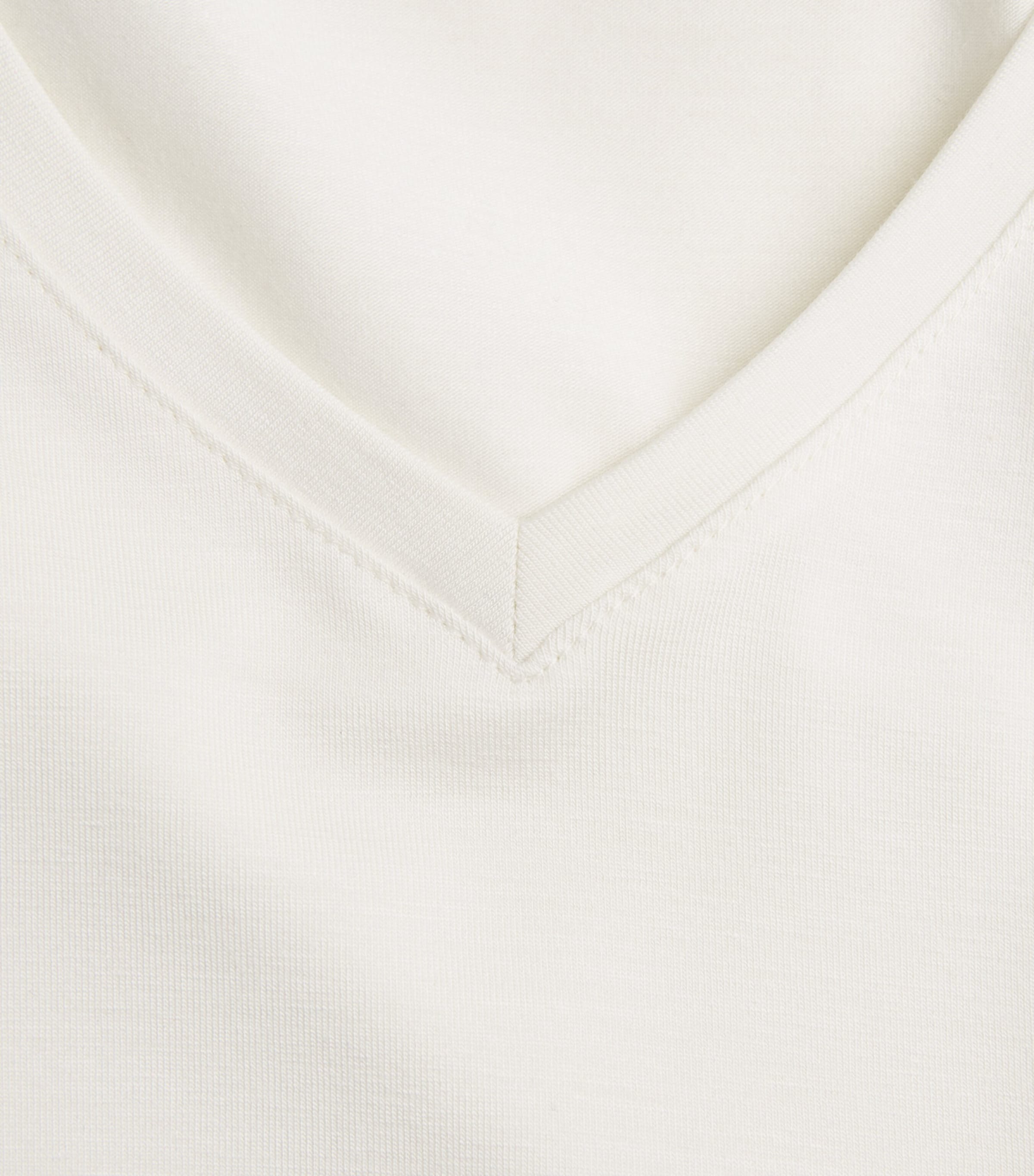 Derek Rose Mens Basel V-Neck Lounge T-Shirt Bei Image 6