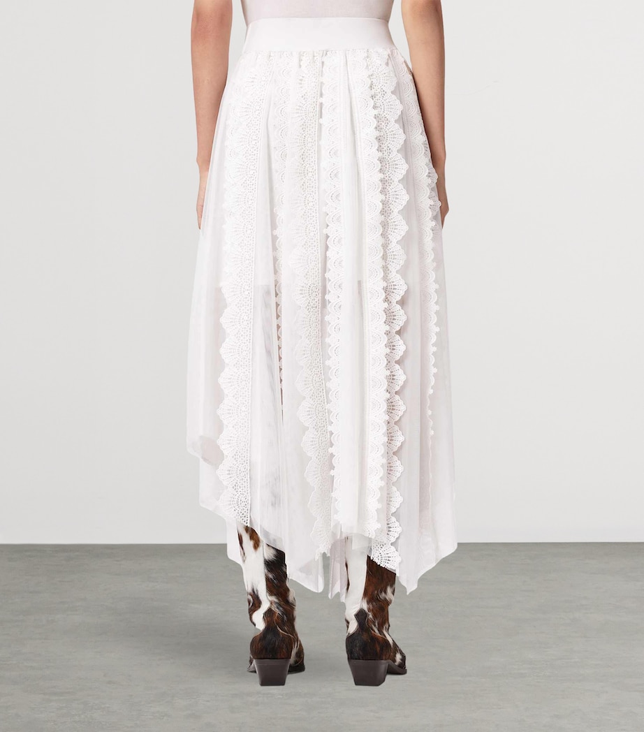 AllSaints Womens Vashtie Maxi Skirt Optic White Image 4