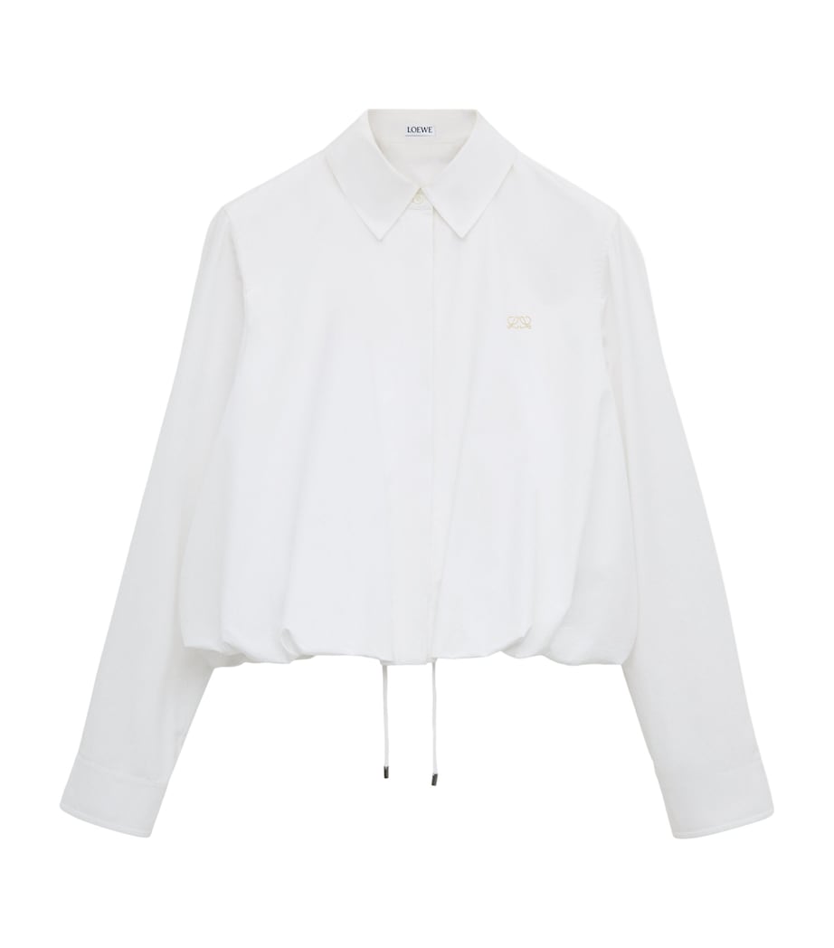 LOEWE Womens Drawstring-Hem Shirt White Image 1