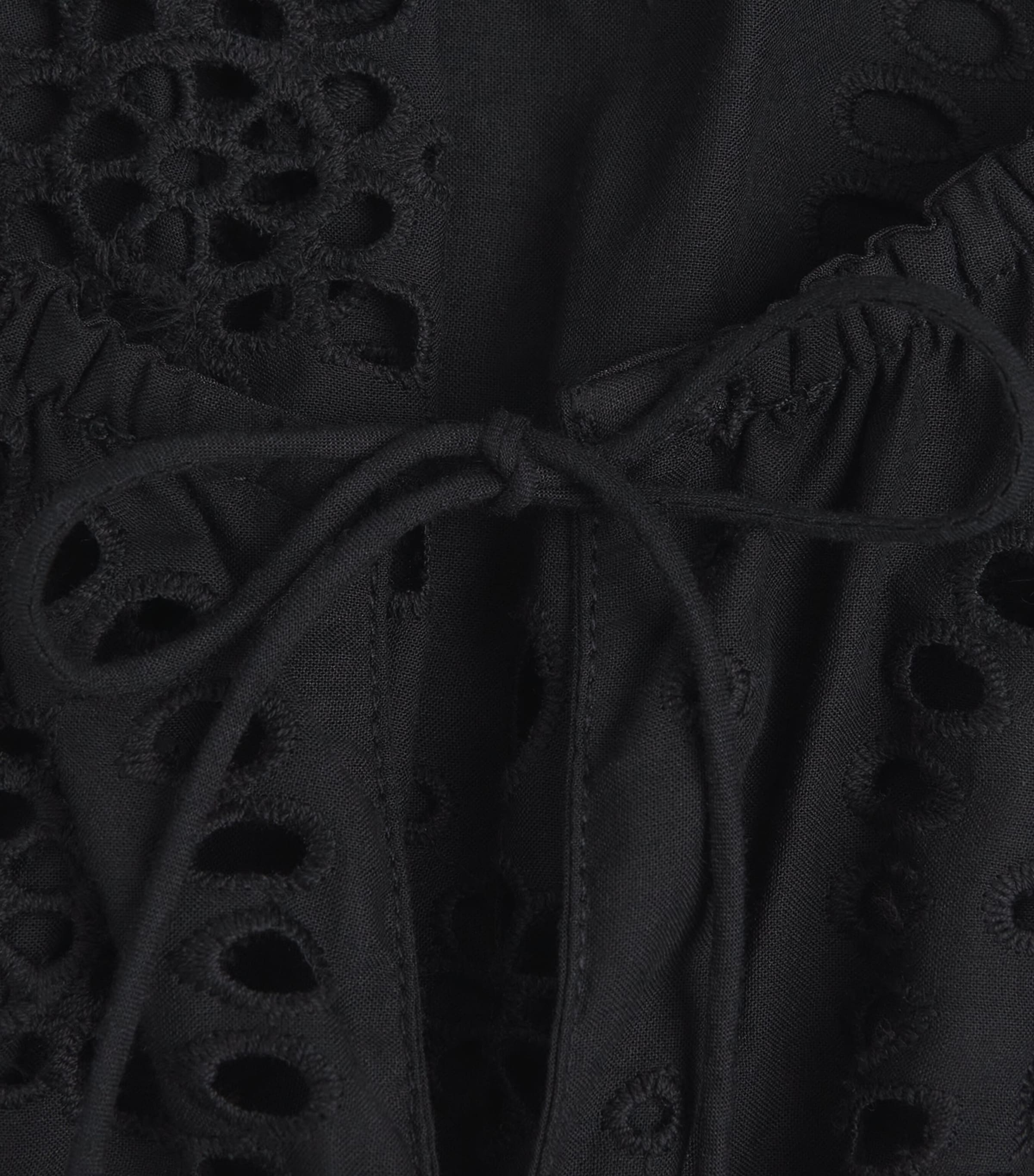 Cotton Broderie Anglaise Mini Dress BLACK Image 5