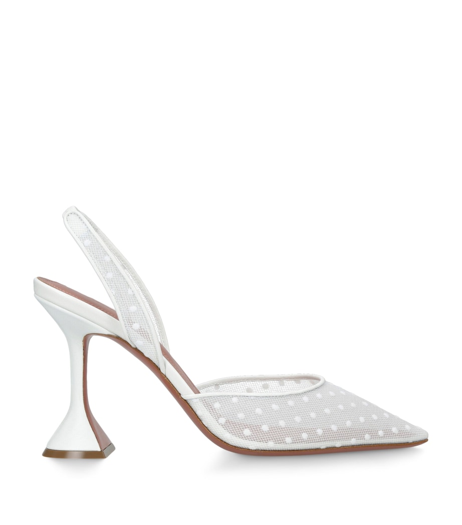 Mesh Holli Slingback Pumps 95 WHITE Image 1