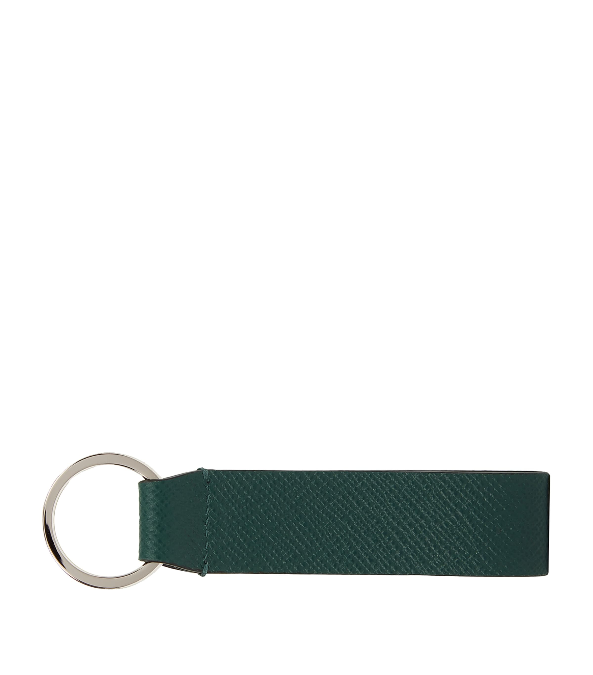 Smythson Panama Leather Keyring Forest Green Image 2