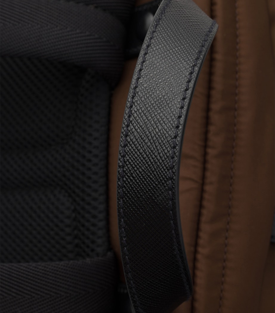 Prada Re-Nylon and Saffiano Leather Backpack Image 6
