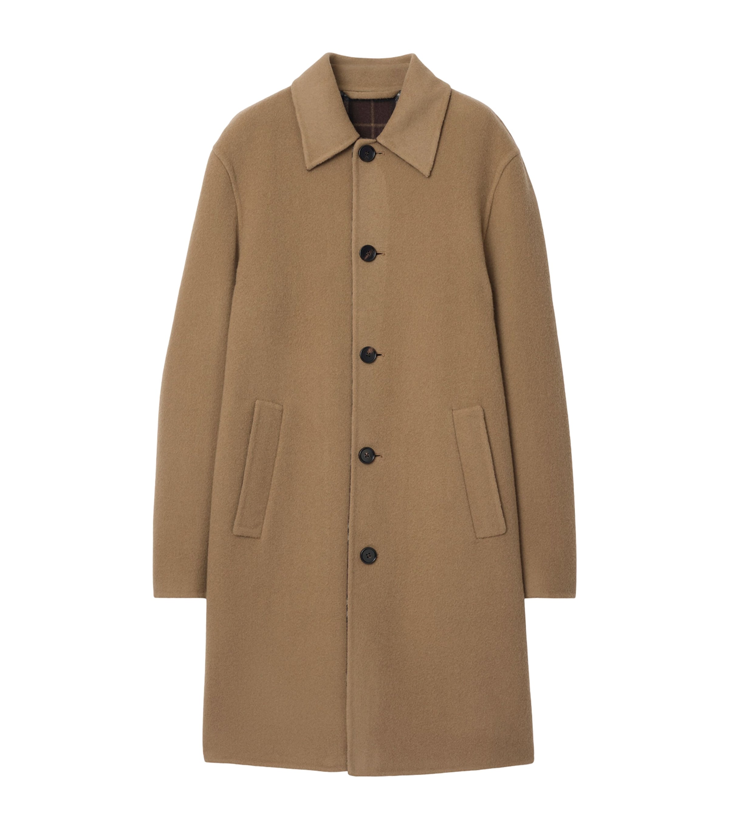 Wool Mid-Length Car Coat CML BN/TRCL BN IP CK Image 1