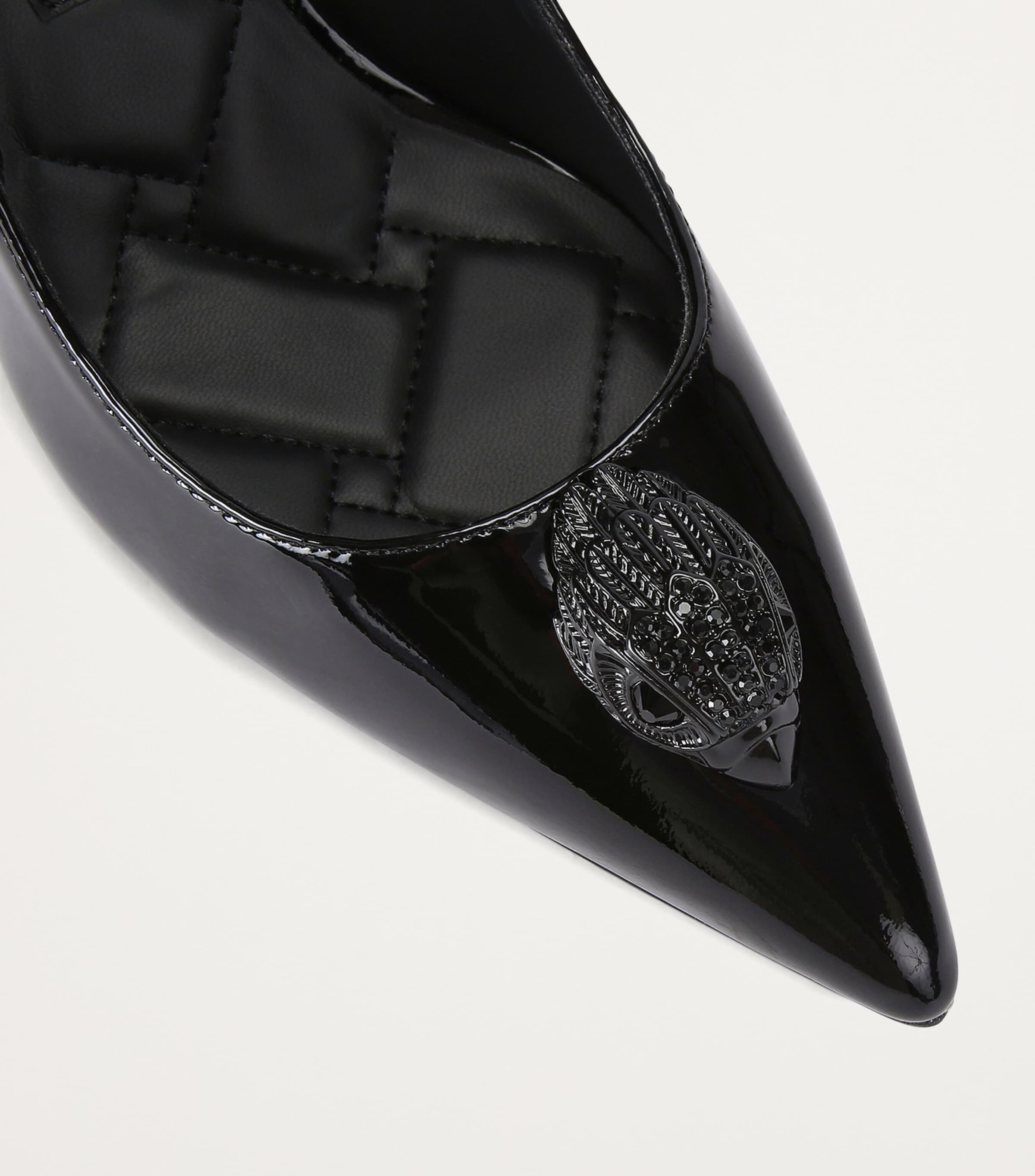Kurt Geiger London Patent Leather Belgravia Eagle Pumps Black Image 3