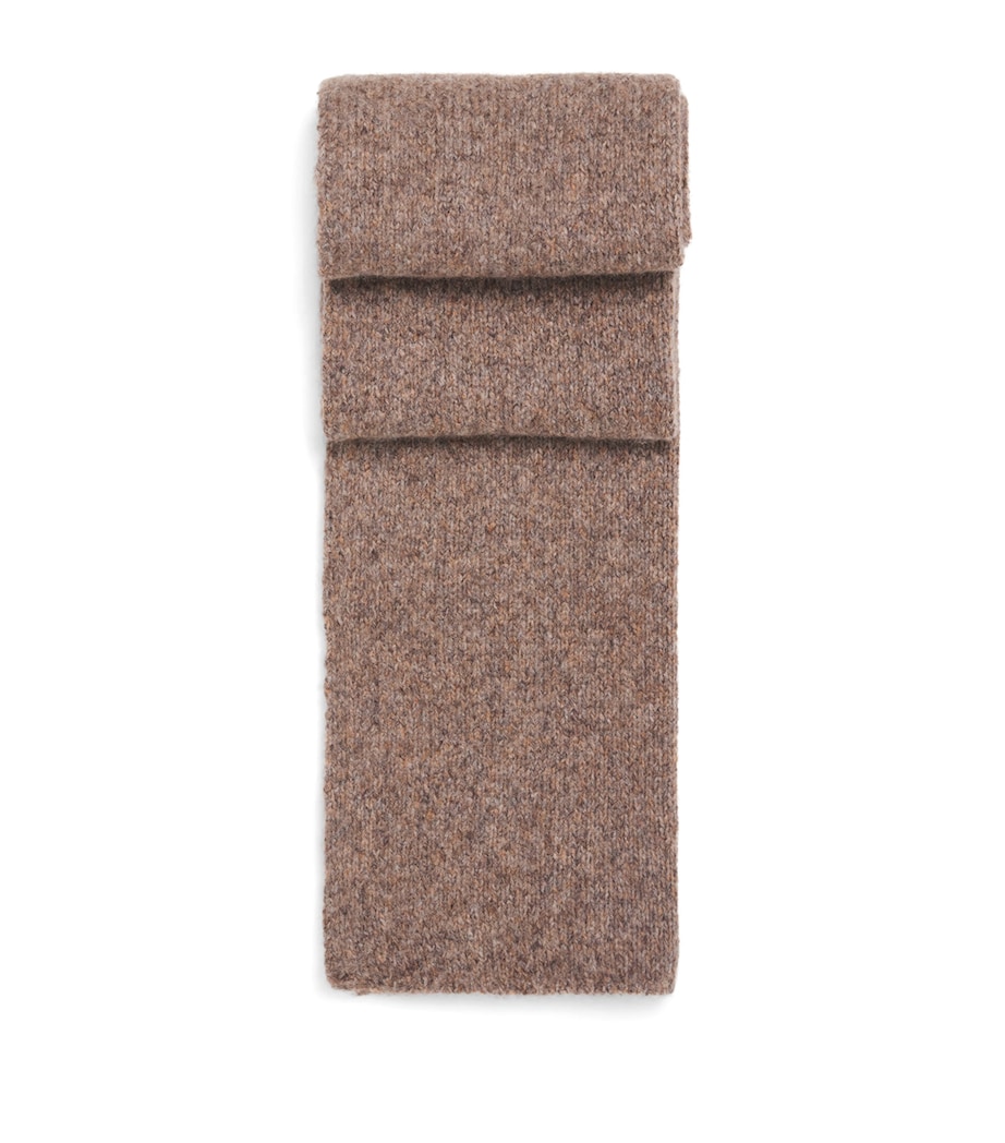 Cashmere-Silk Bouclé Scarf HB4415 MOLASSES MIX Image 1