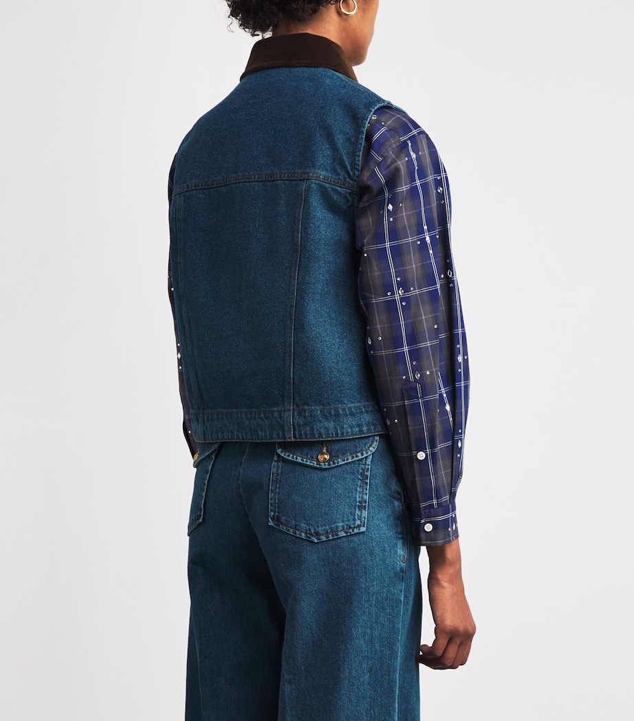 Denim Waistcoat BLUE JEAN Image 4