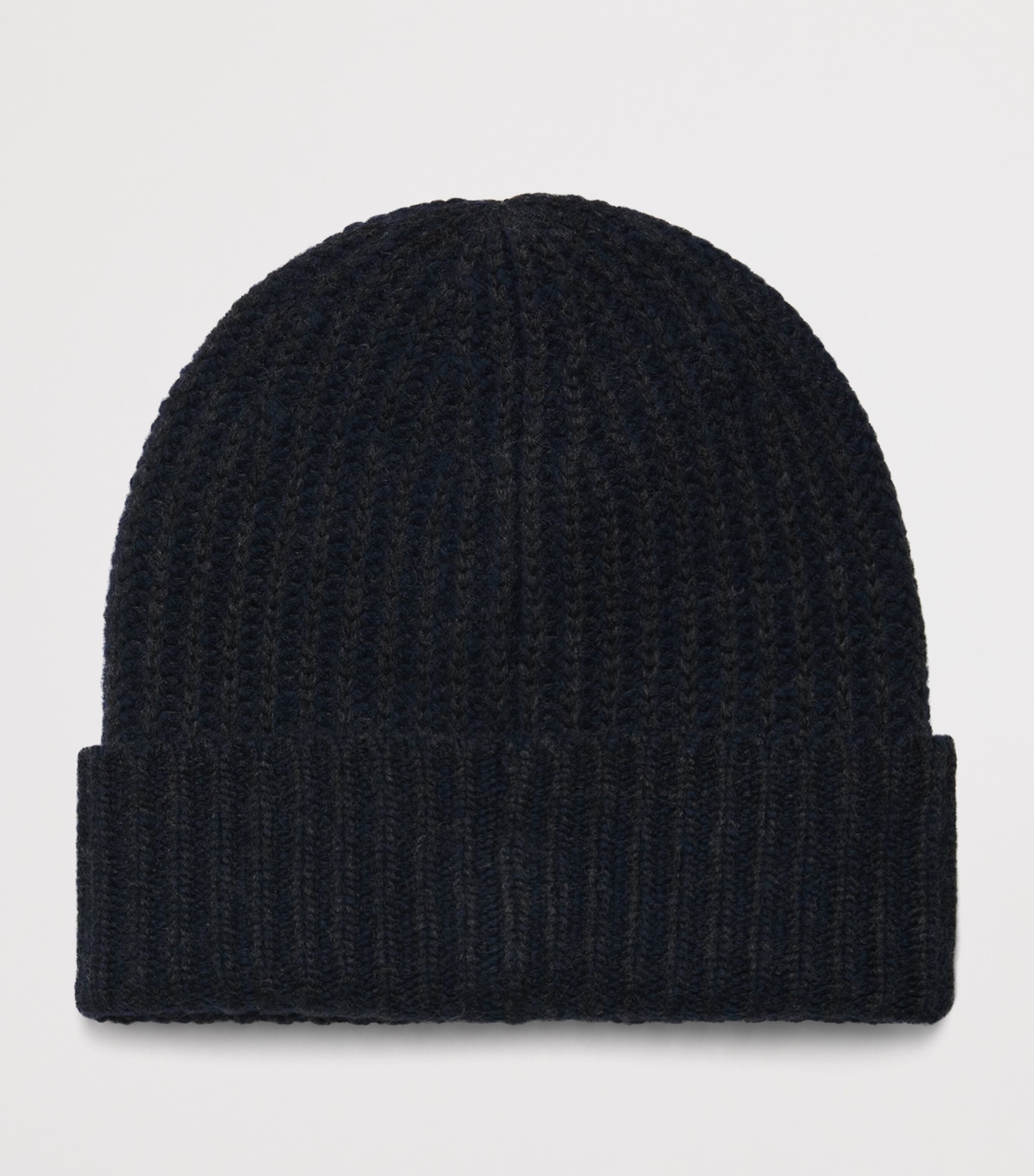 Wool-Cashmere Rex Beanie 464-NAVY Image 2