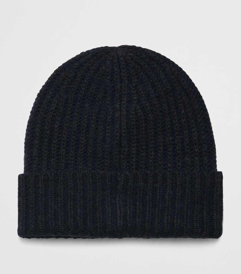Wool-Cashmere Rex Beanie 464-NAVY Image 2