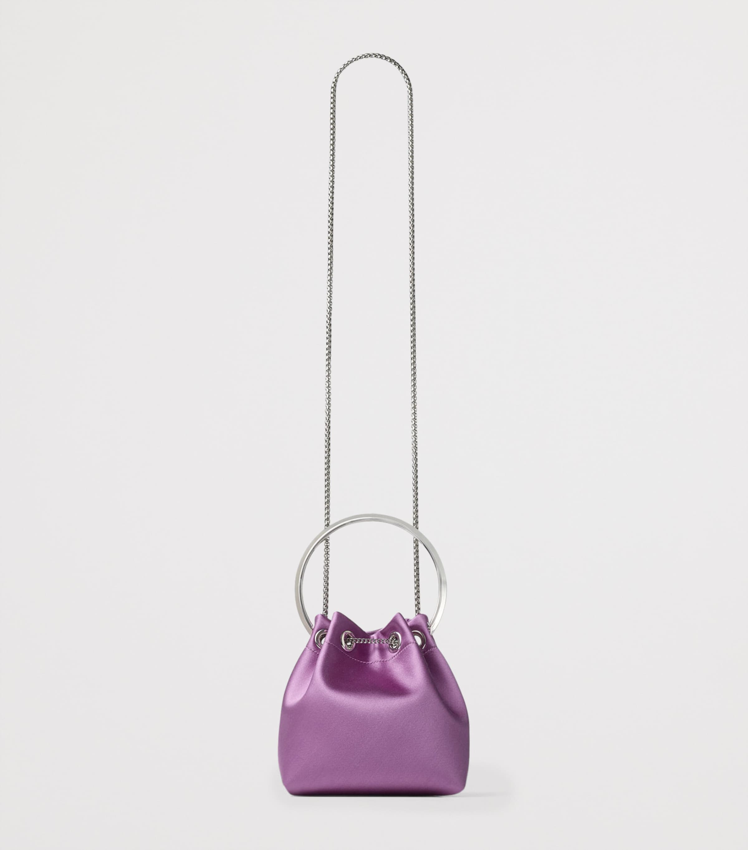Bon Bon Satin Top-Handle Bag VIOLET ORCHID/SILVER Image 5