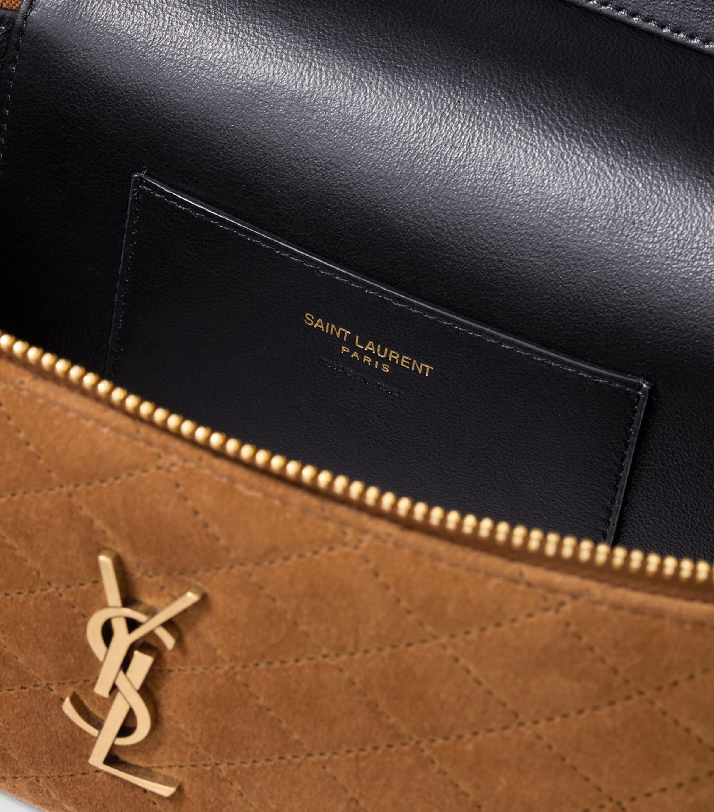 Saint Laurent Beige Large Gaby Vanity Top-Handle Bag | Harrods JP