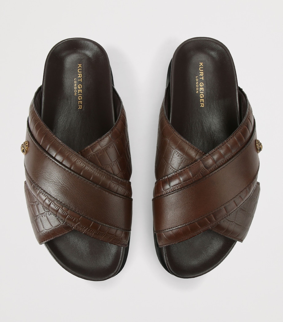 Kurt Geiger London Leather Baron Sandals Dk.brn Com Image 4