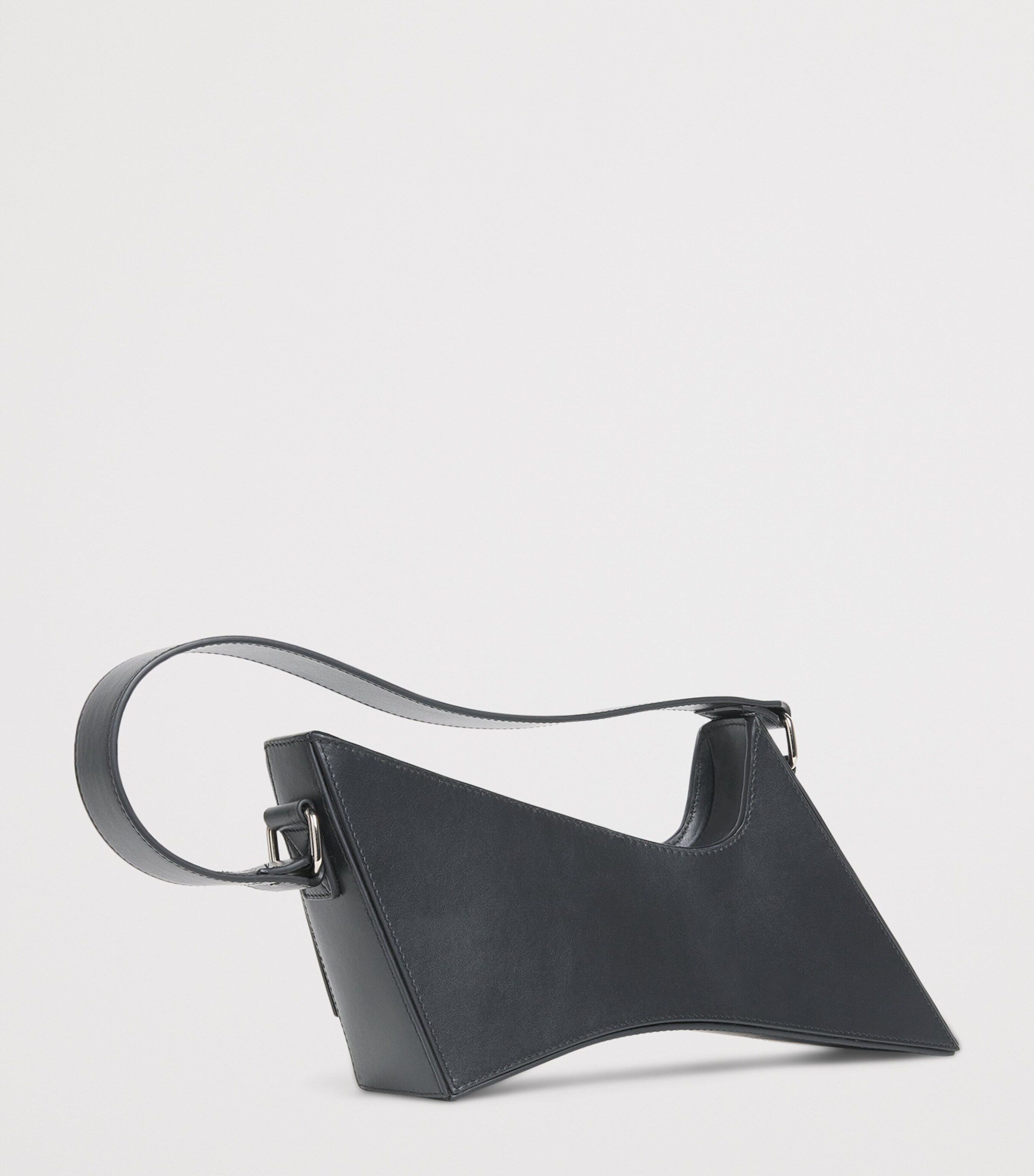 Talel Paris Leather Wave Shoulder Bag Black Image 3