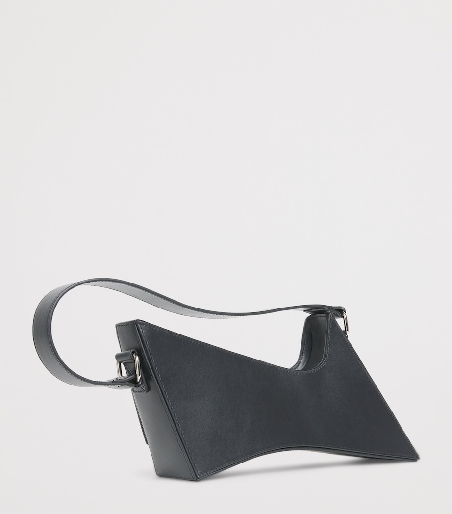 Talel Paris Leather Wave Shoulder Bag Black Image 3