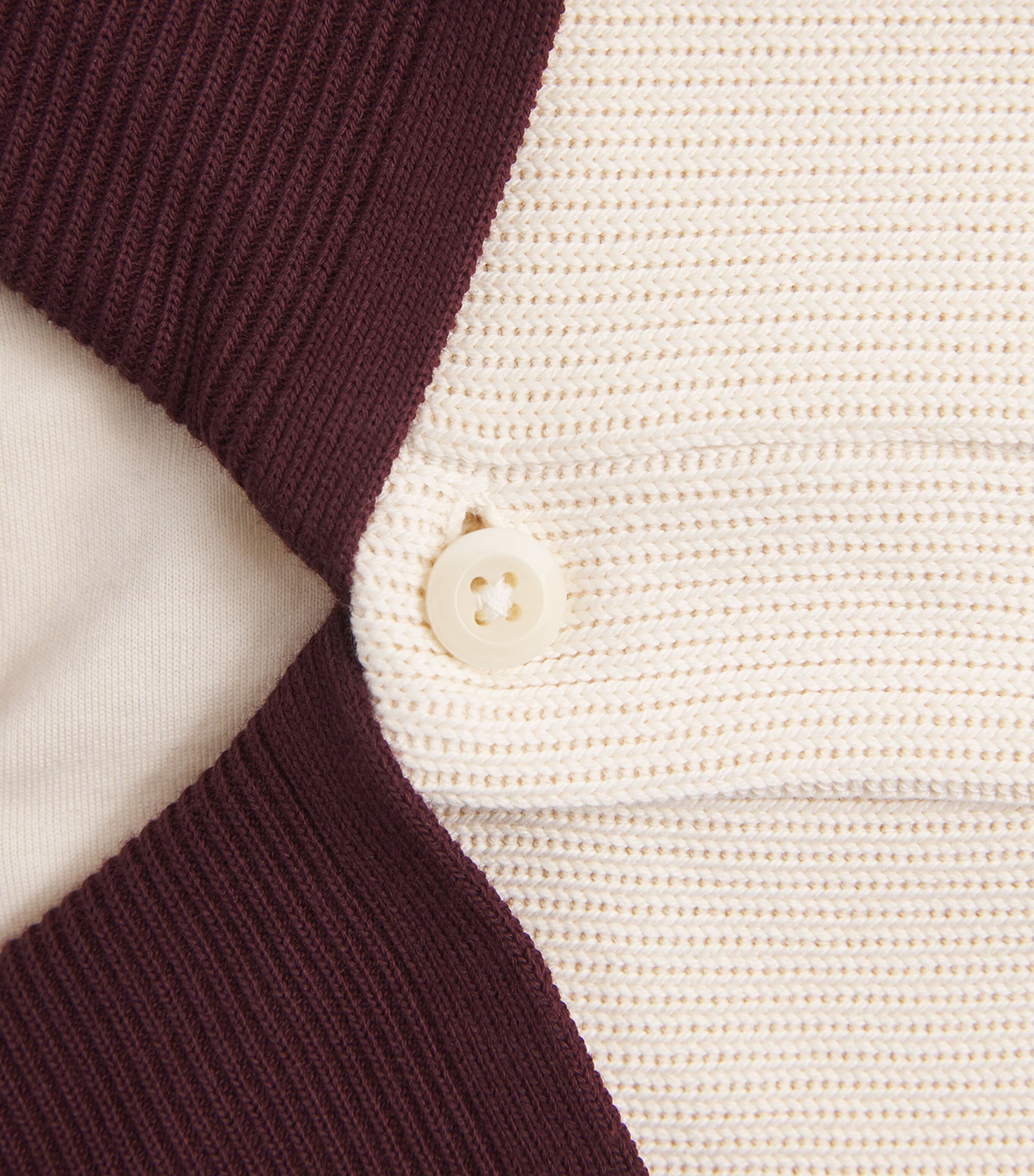 Fred Perry Mens Cotton Logo Polo Sweatshirt Ecru Image 6