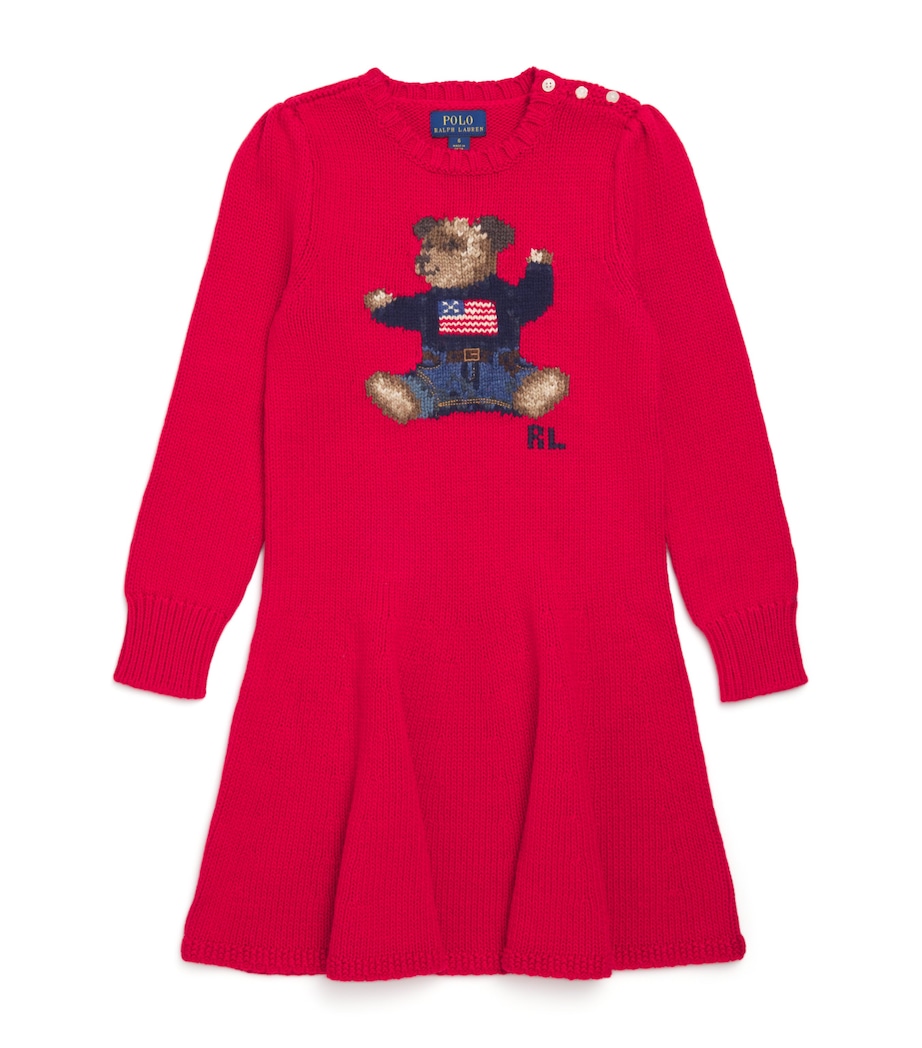 Polo Bear Sweater Dress (2-6 Years) RALPH RED Image 1