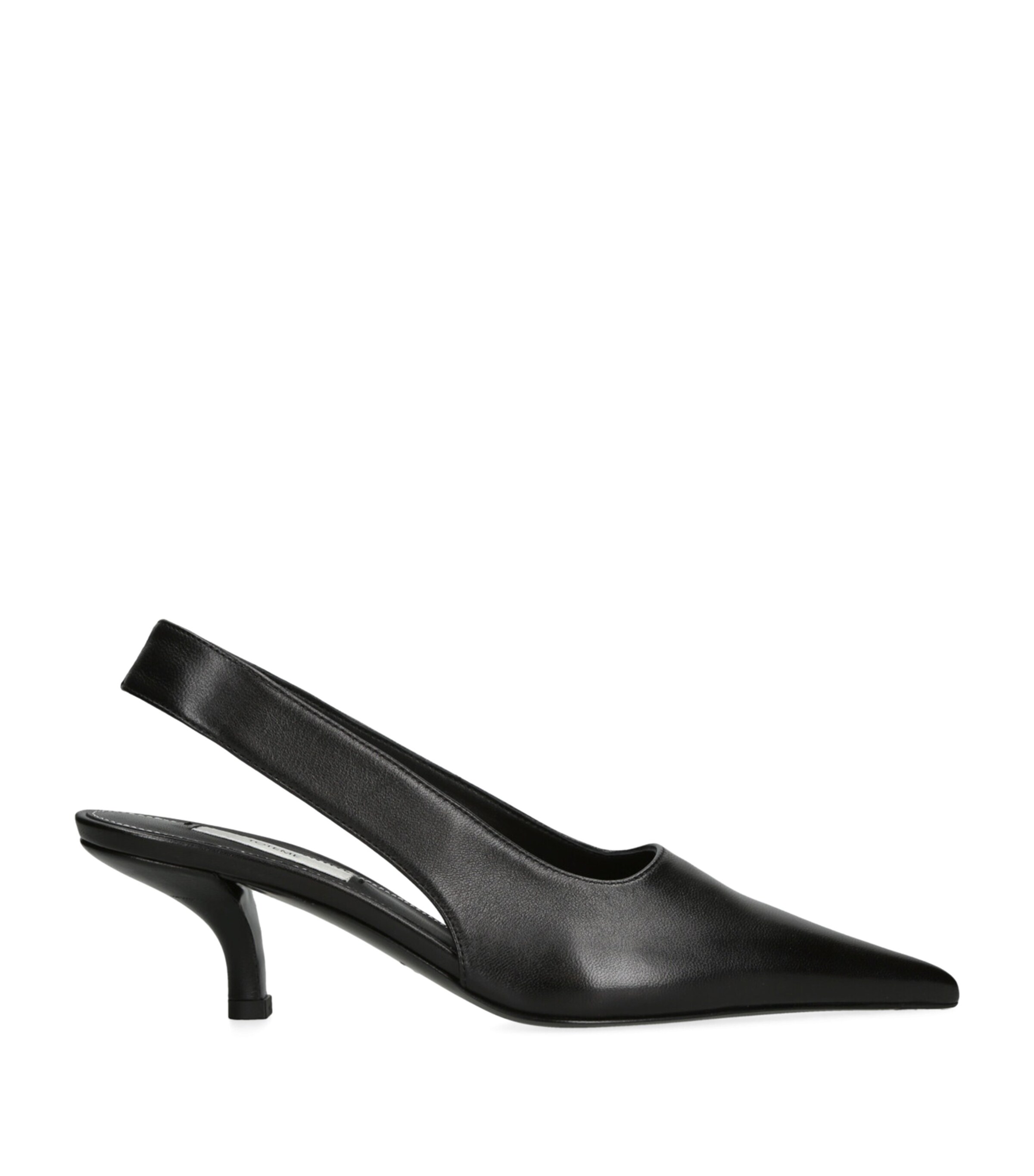 Toteme Leather Classic Slingback Heels 55 Black Image 1