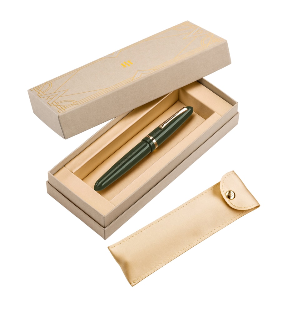 Yellow Gold Venetia Fountain Pen LAGOON GREEN Image 3