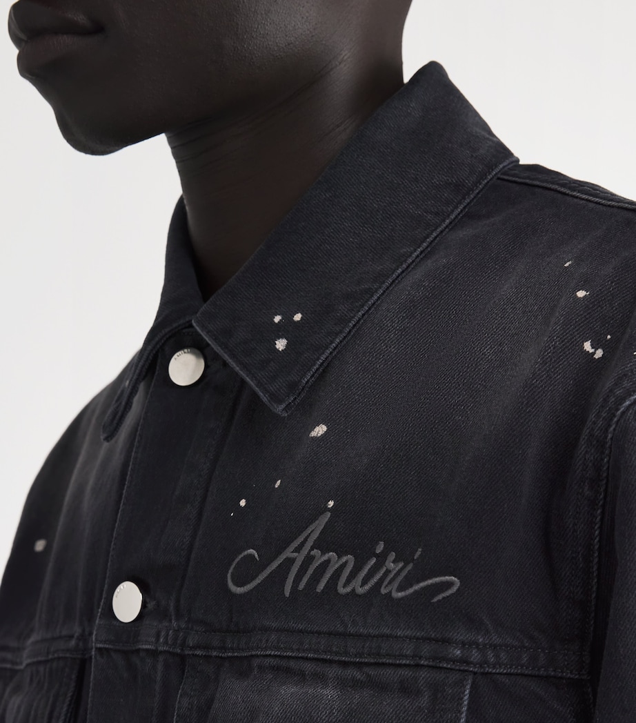 Bleach Bandana Denim Jacket FADED BLACK Image 6