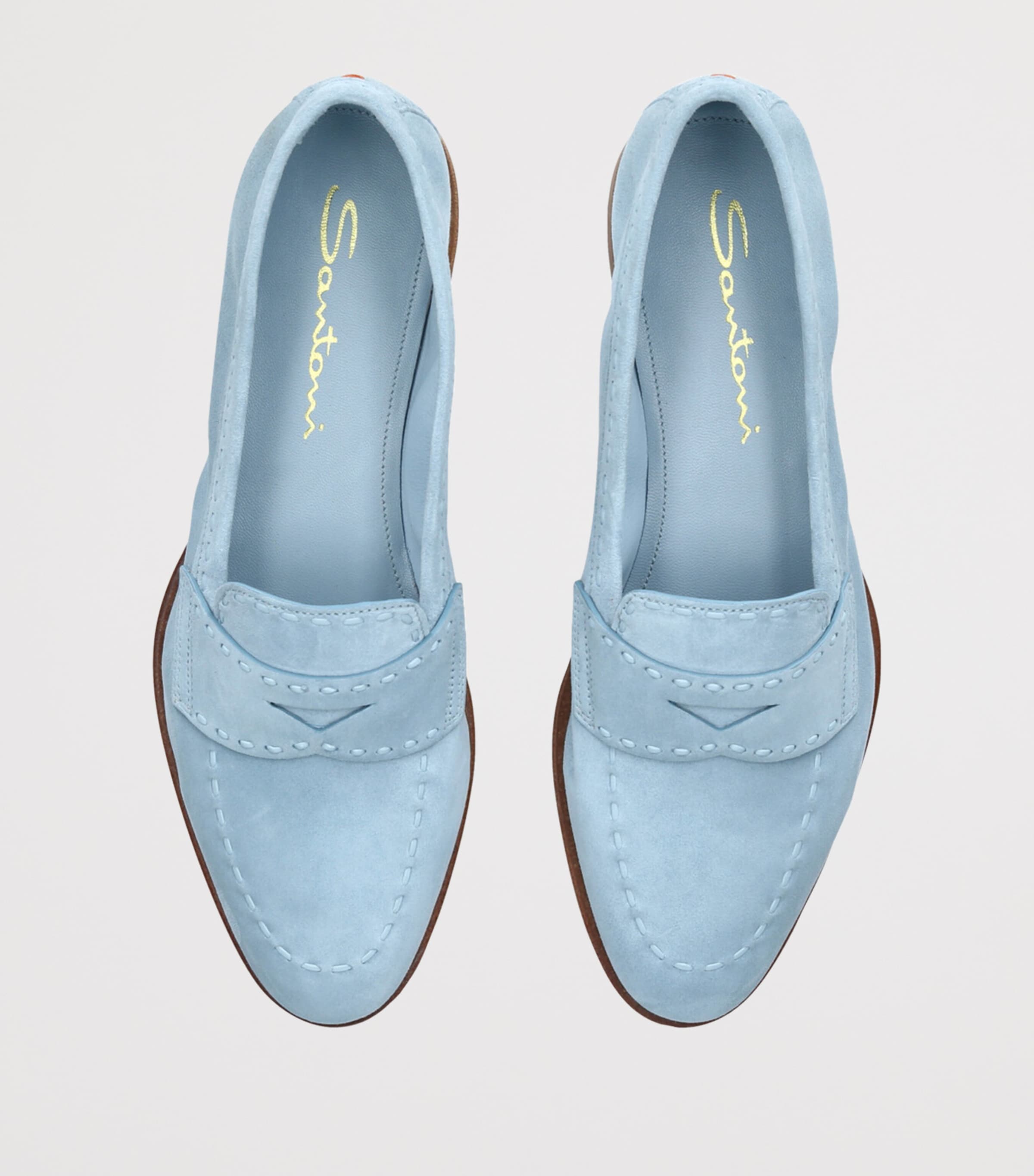 Suede Marlene Dash Loafers PALE BLUE Image 4
